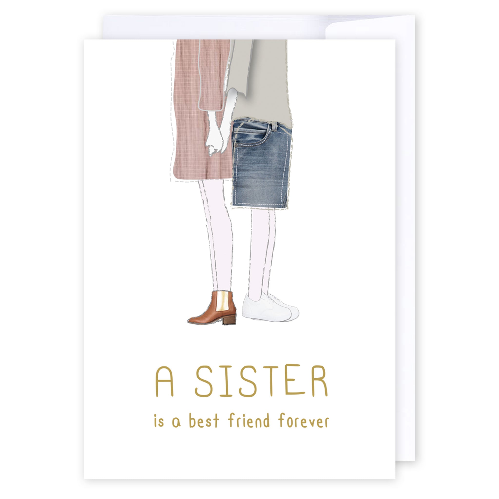 A sister is a best friend: NZ Made Greeting Card, Friendship, , by Icandy Design Ltd