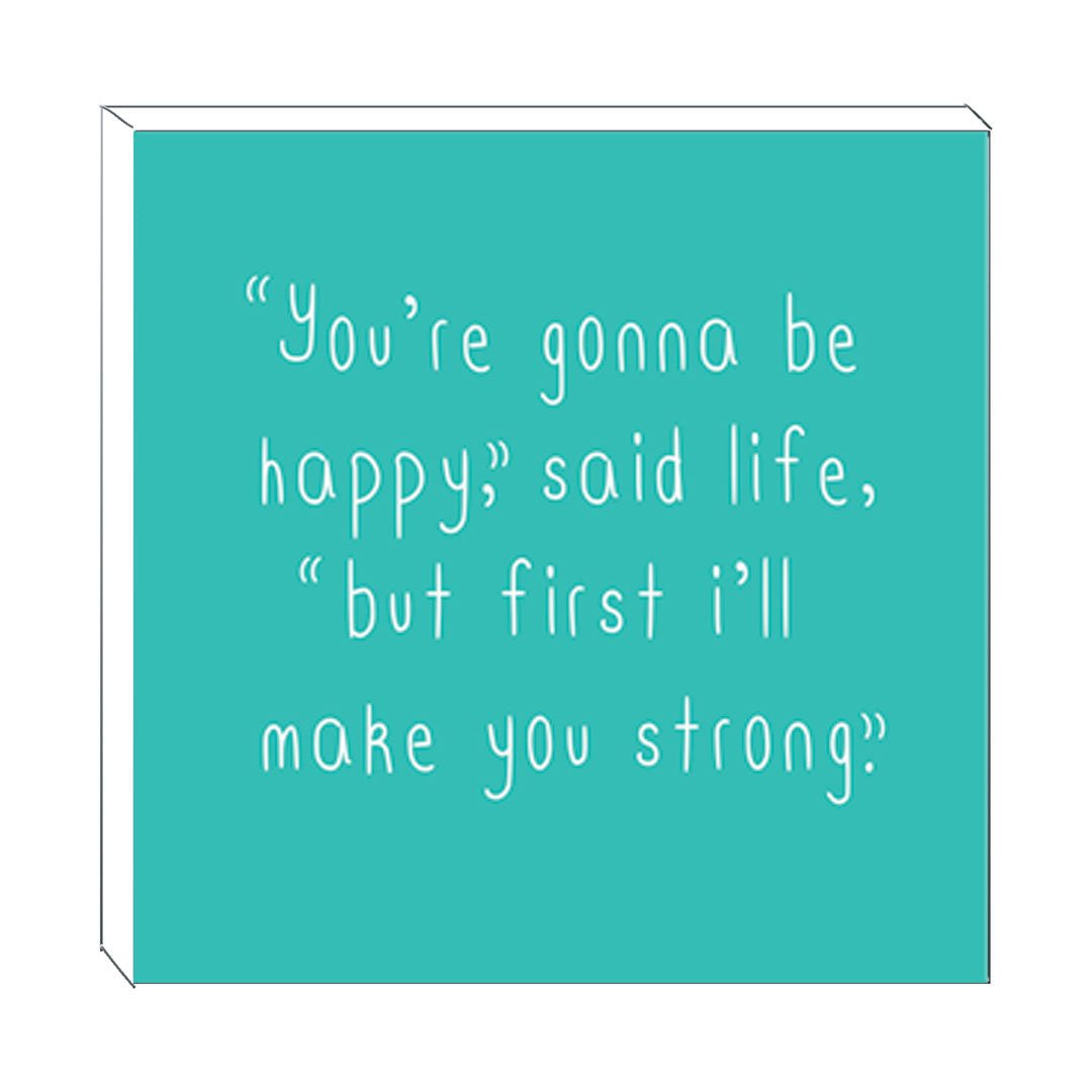 Art Block - Be Happy: NZ Made Greeting Card, , , by Icandy Design Ltd