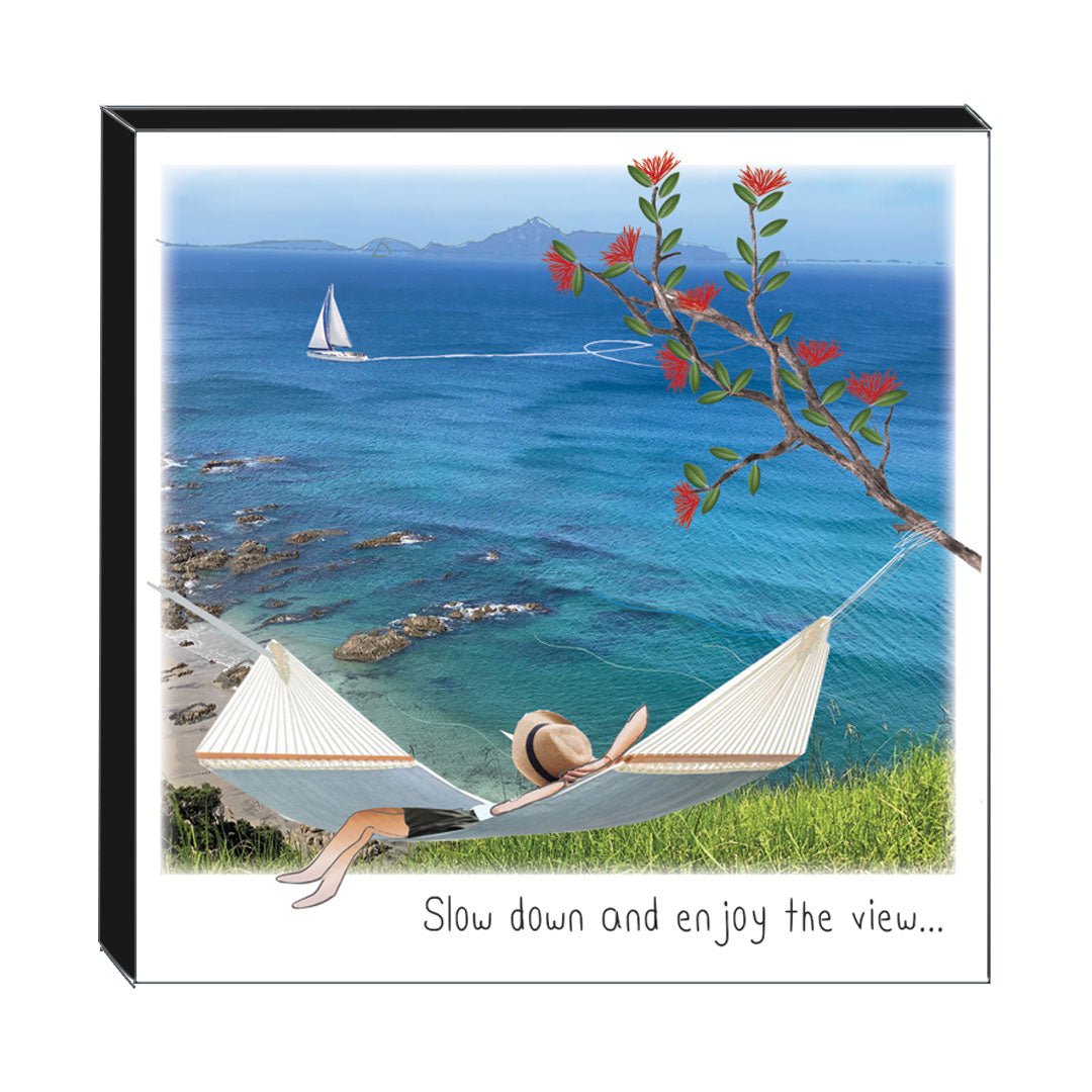 Art Block - Enjoy The View: NZ Made Greeting Card, , , by Icandy Design Ltd