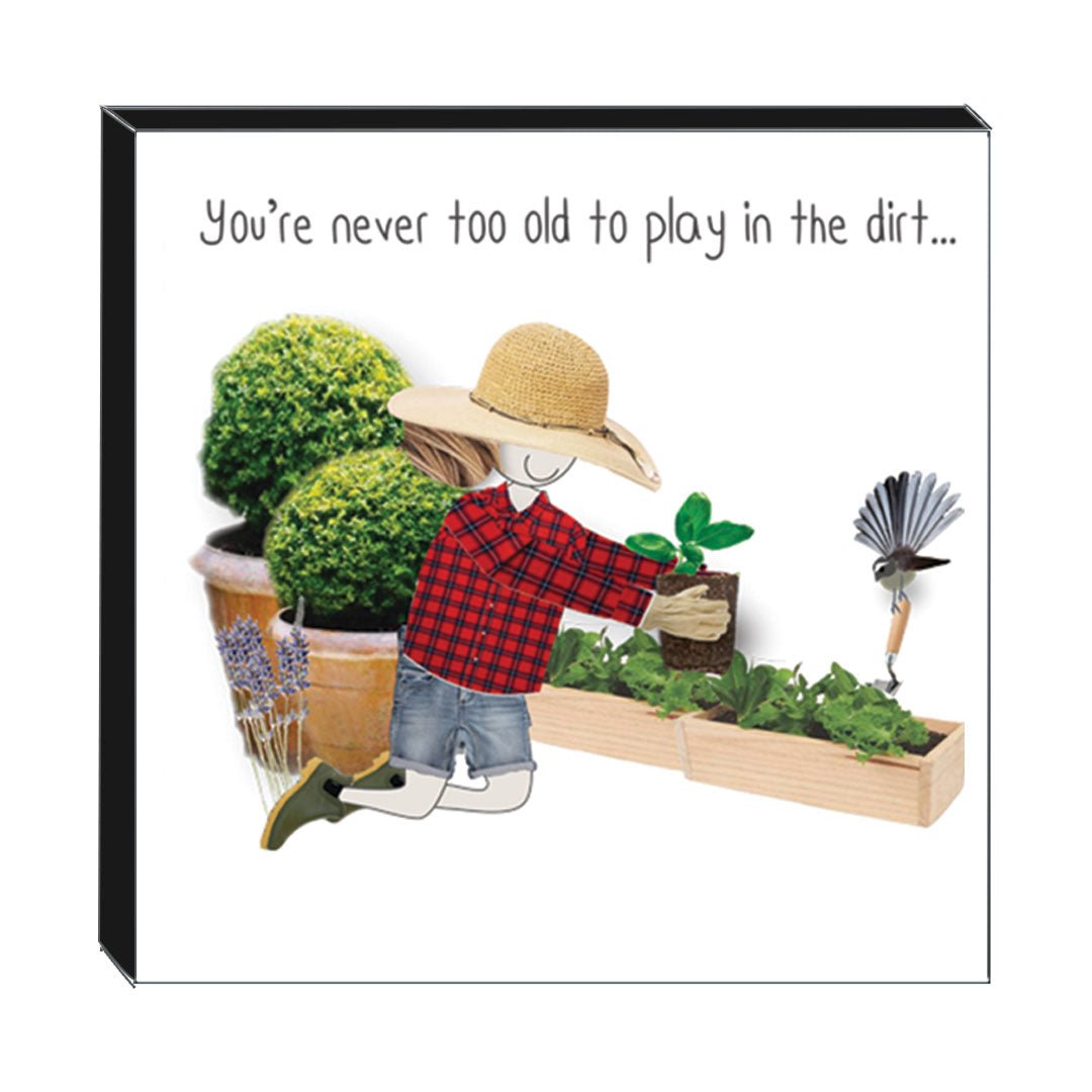 Art Block - Play In The Dirt: NZ Made Greeting Card, , , by Icandy Design Ltd