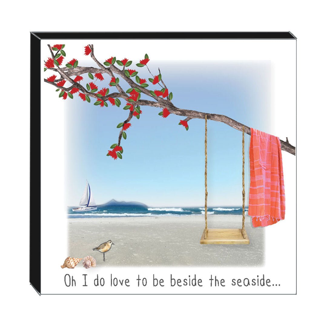 Art Block - Seaside: NZ Made Greeting Card, , , by Icandy Design Ltd