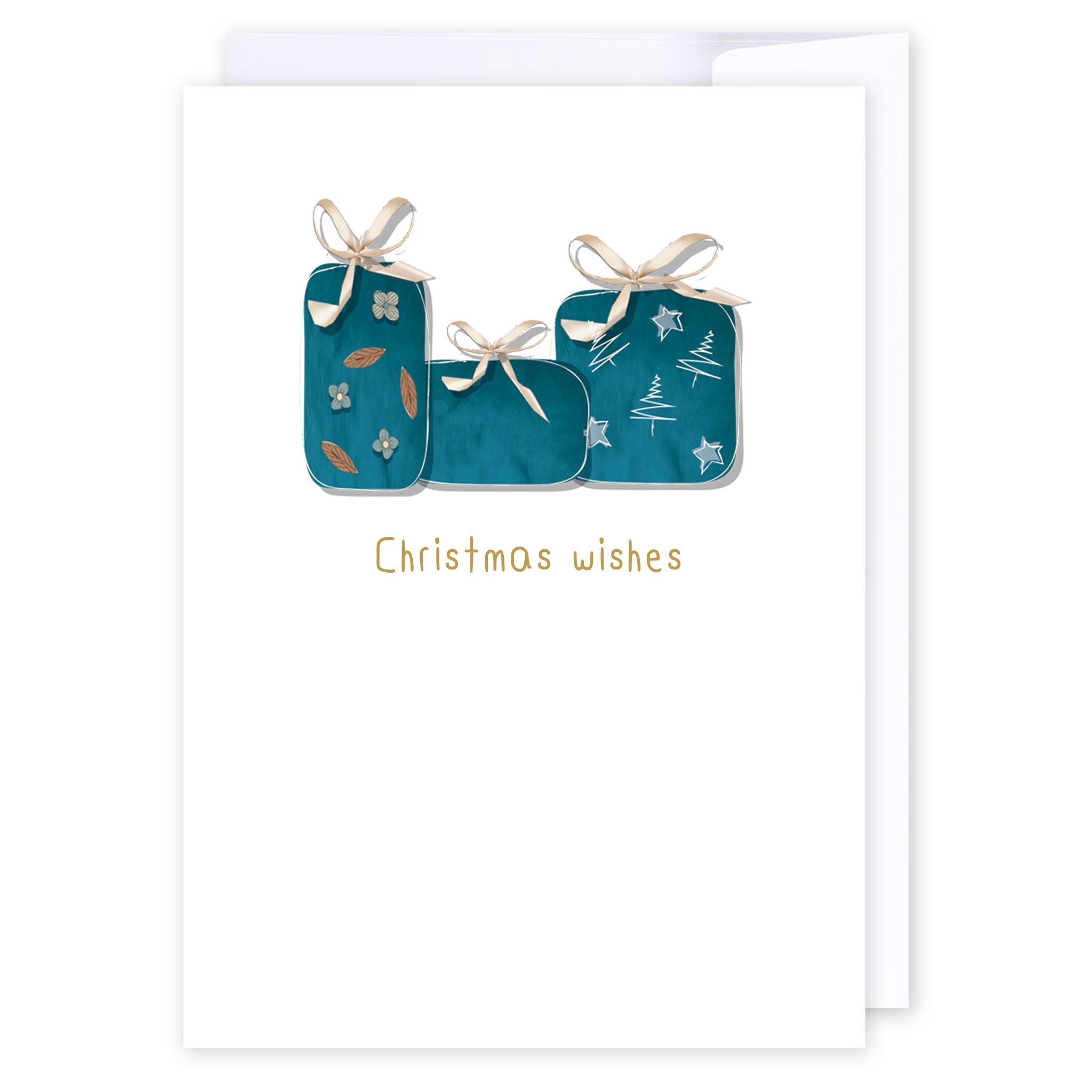 Blue Christmas Wishes: NZ Made Greeting Card, Christmas, , by Icandy Design Ltd