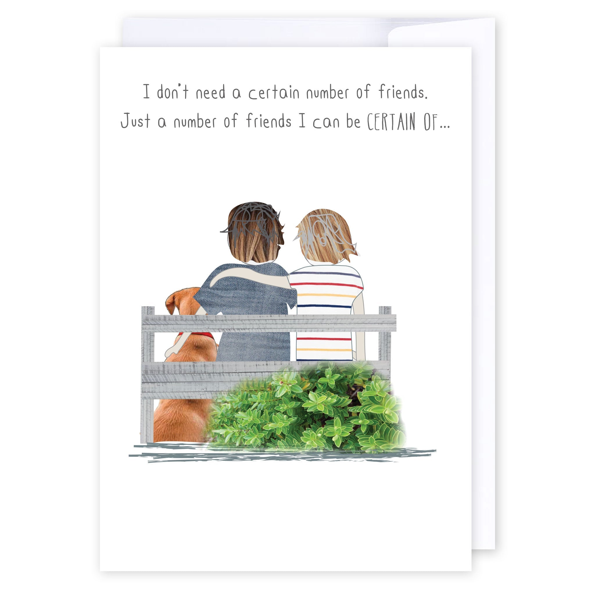 Certain friends: NZ Made Greeting Card, Friendship, , by Icandy Design Ltd