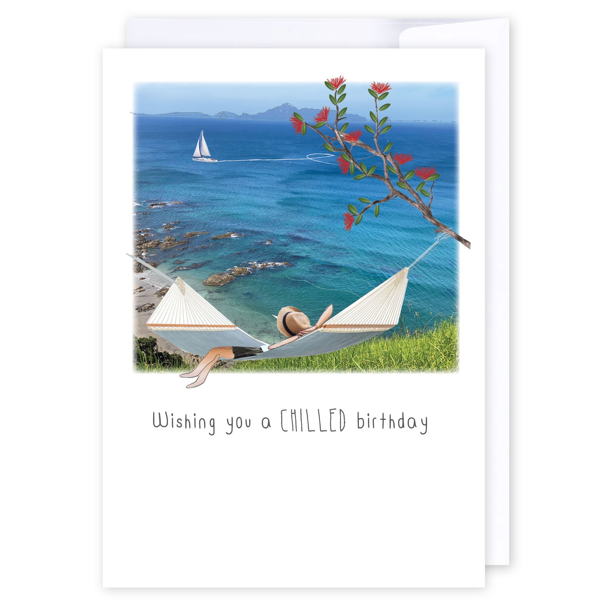 Chilled Birthday: NZ Made Greeting Card, Best sellers, Birthday, Kiwiana by Icandy Design Ltd