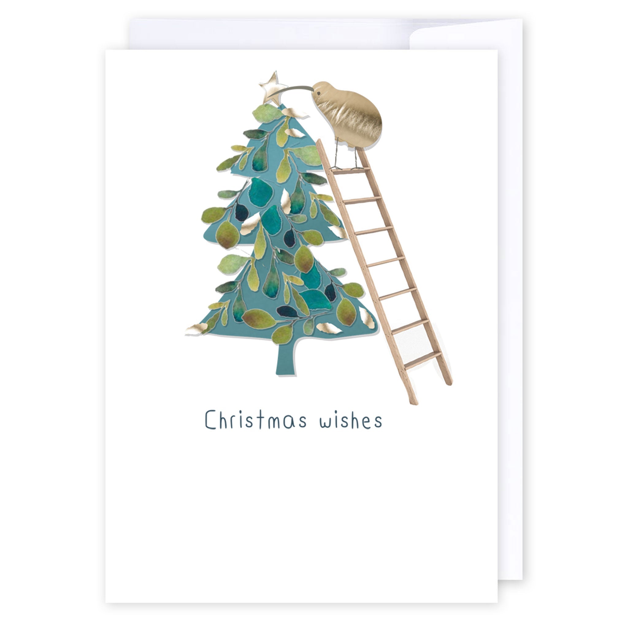 Christmas Wishes Kiwi: NZ Made Greeting Card, Christmas, Kiwiana, by Icandy Design Ltd
