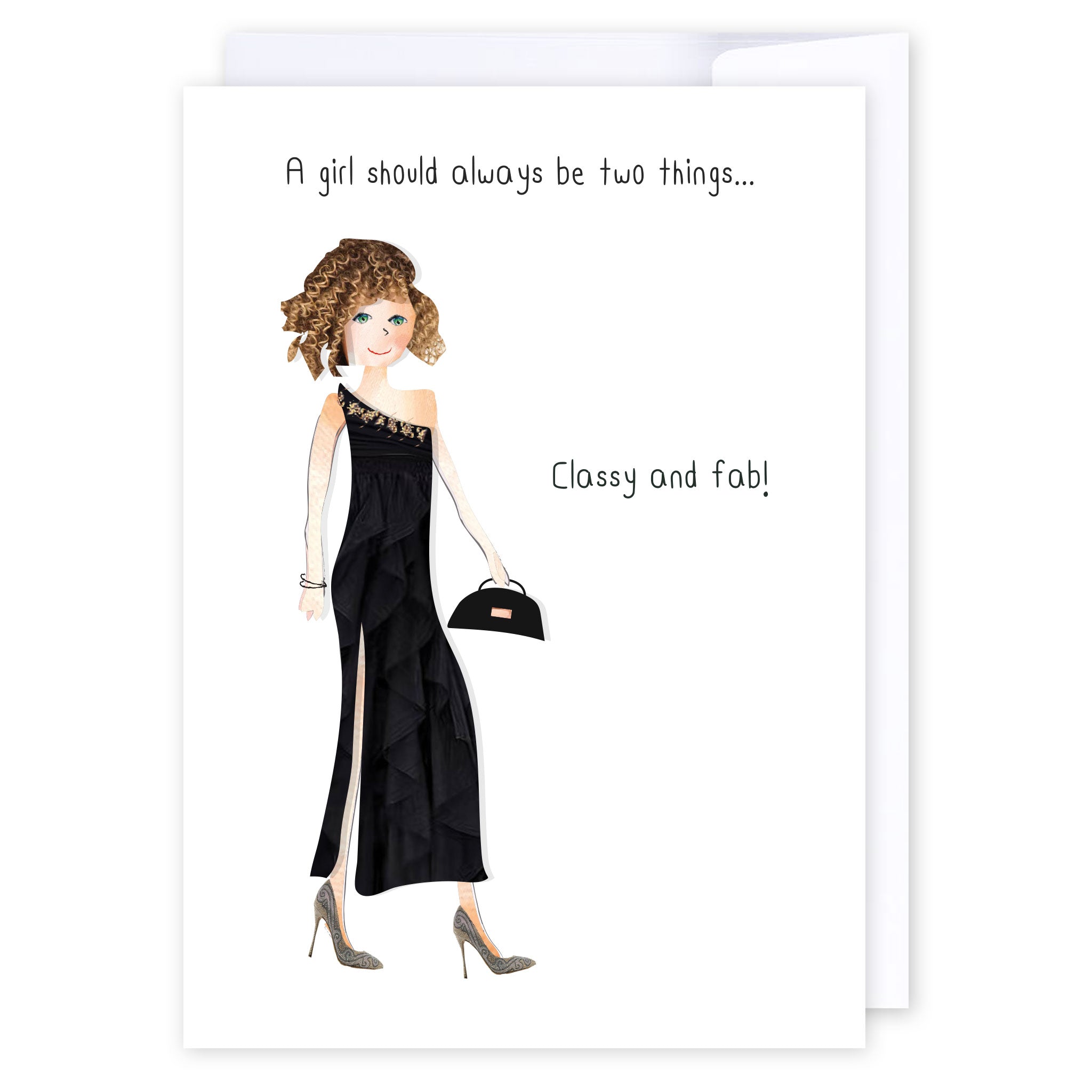 Classy and fab: NZ Made Greeting Card, For Her, Fun, New by Icandy Design Ltd