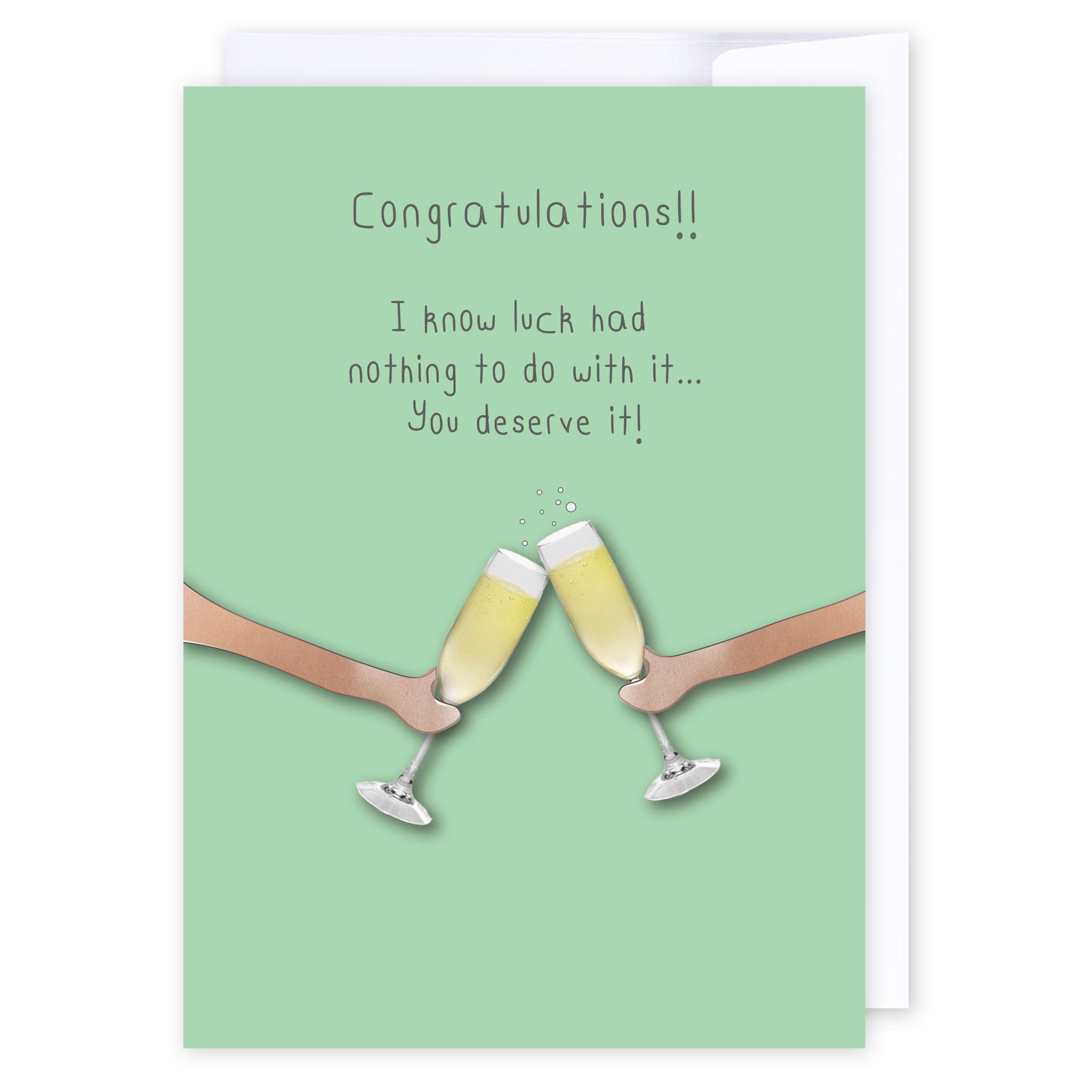 Congratulations you deserve it!: NZ Made Greeting Card, Clearance, Congratulations, by Icandy Design Ltd