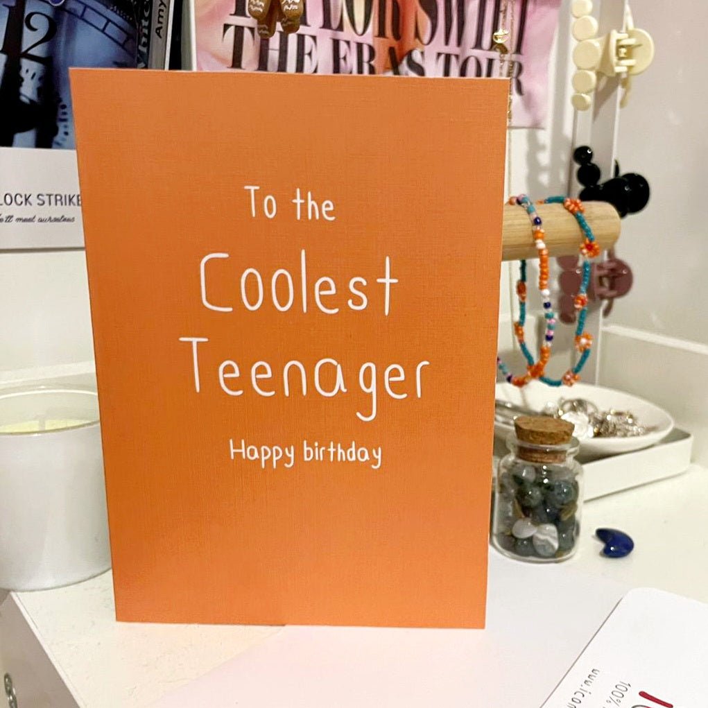 Coolest Teenager: NZ Made Greeting Card, Birthday, Children, New by Icandy Design Ltd