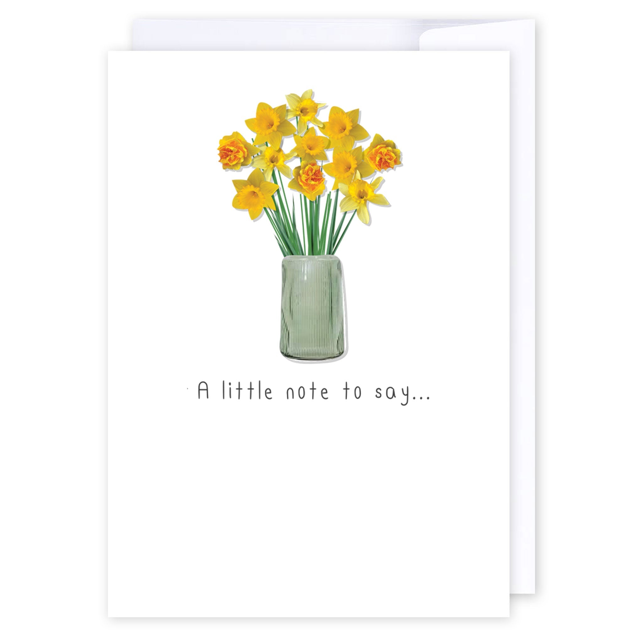 Daffodil Note: NZ Made Greeting Card, New, Versatile Message, by Icandy Design Ltd