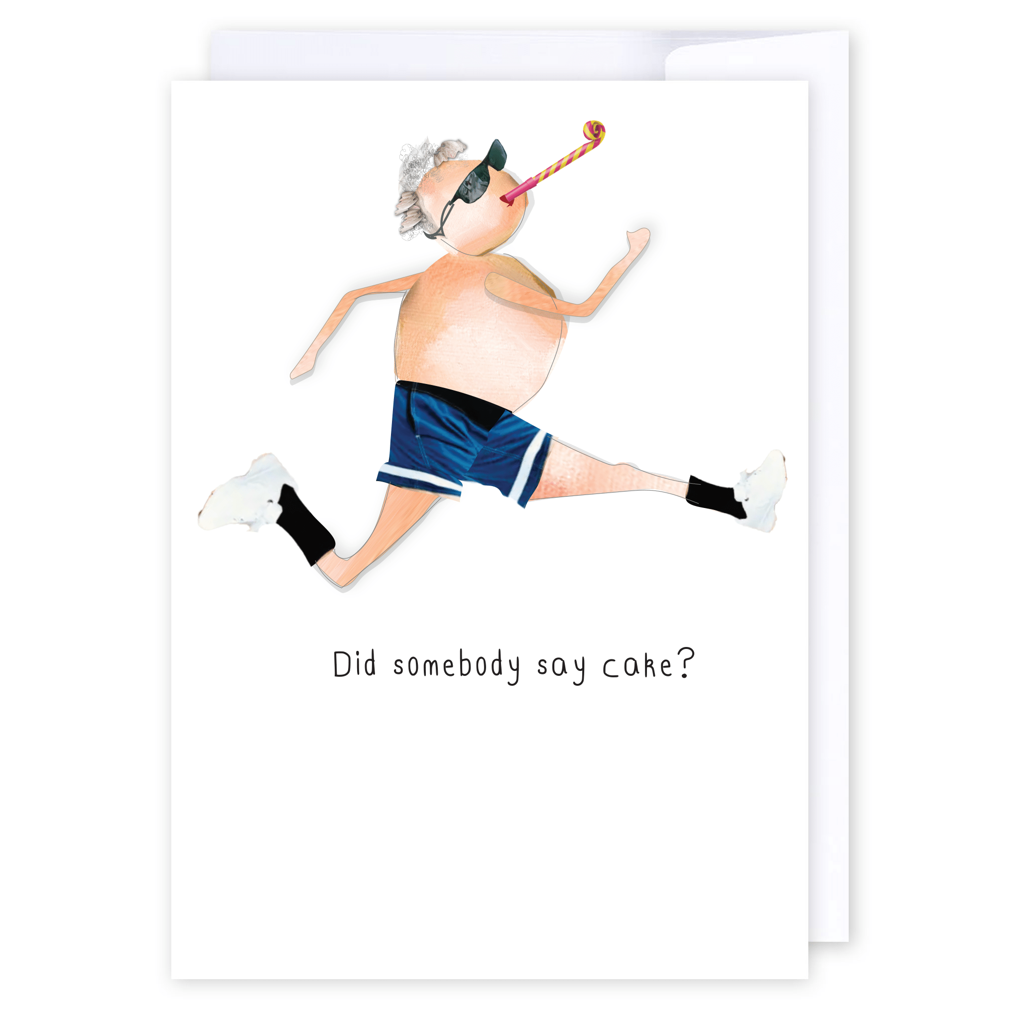 Did someone say cake: NZ Made Greeting Card, Birthday, Dads, For Him by Icandy Design Ltd