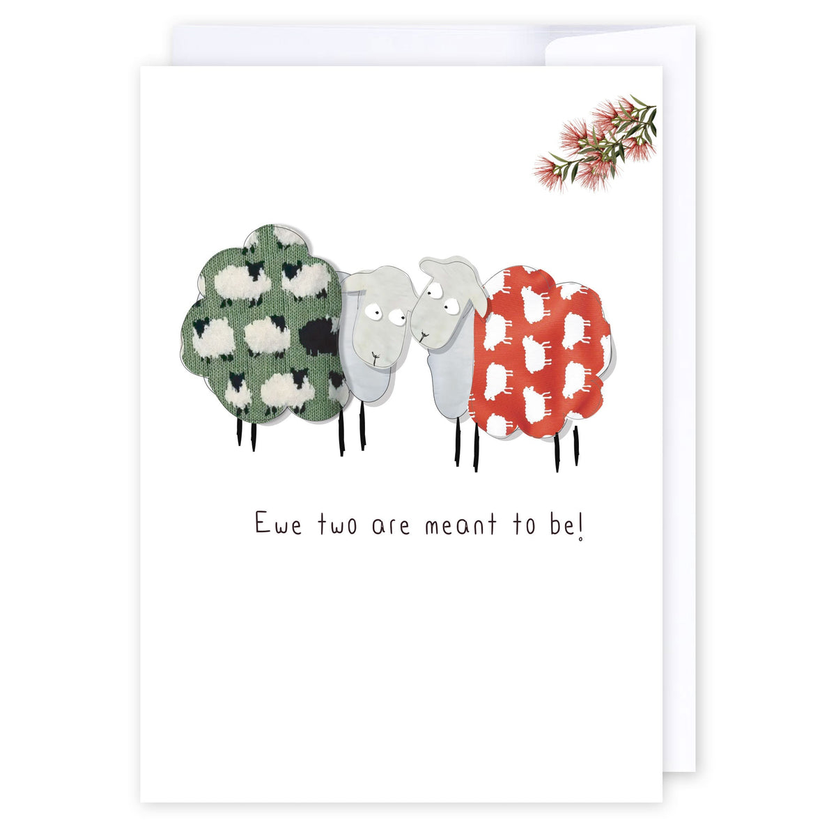 Ewes were meant to be: NZ Made Greeting Card, Anniversary, Kiwiana, Love by iCandy Publishing