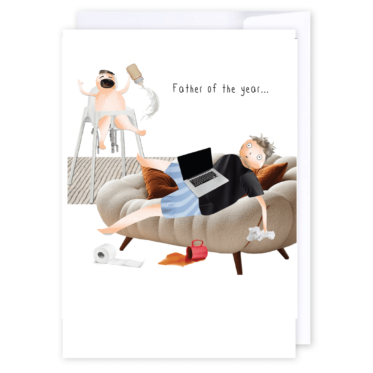 Father of the year: NZ Made Greeting Card, Dads, Father's Day, Hilda & Co. by iCandy Publishing