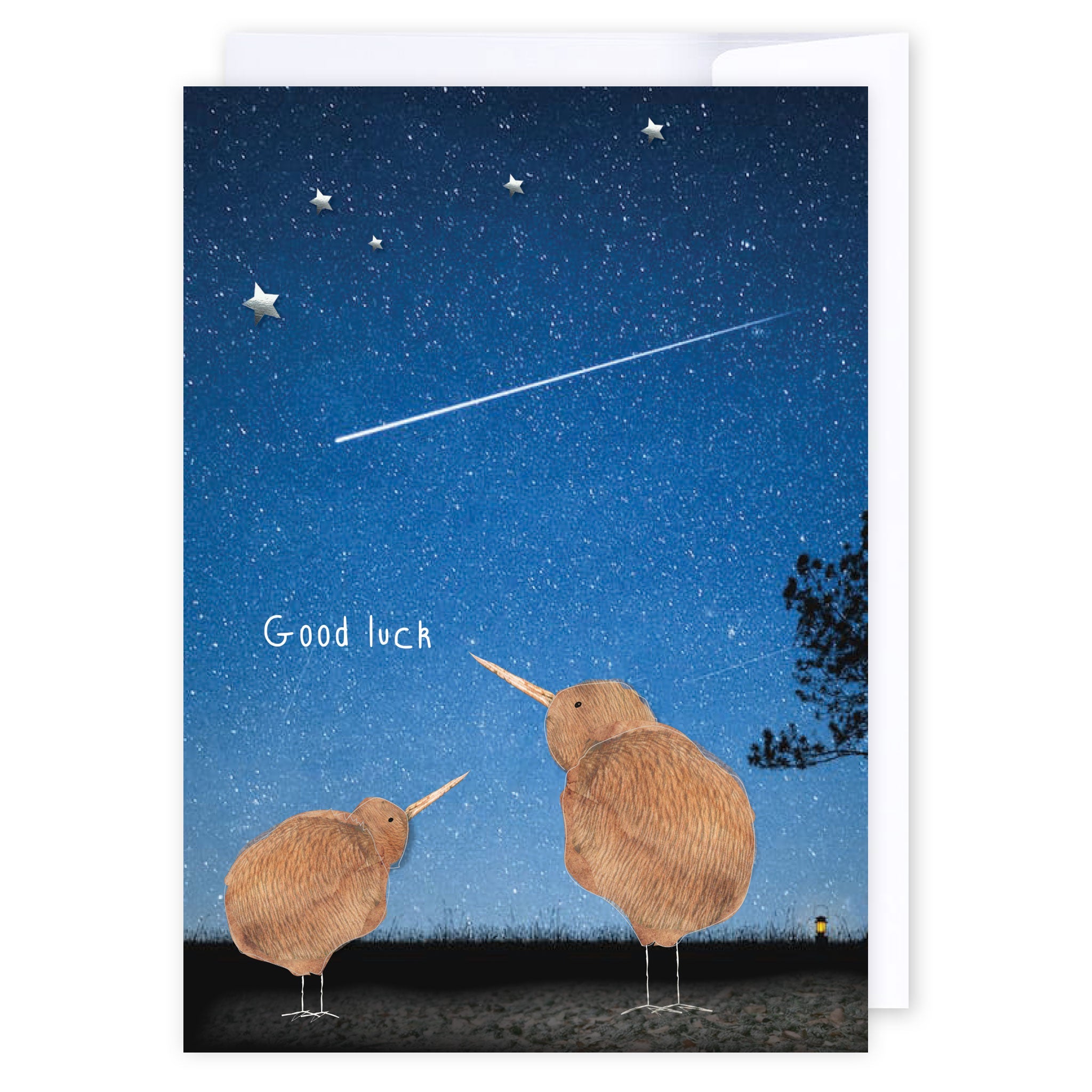 Good luck Kiwi: NZ Made Greeting Card, Encouragement, Jandal & Ink, Kiwiana by iCandy Publishing