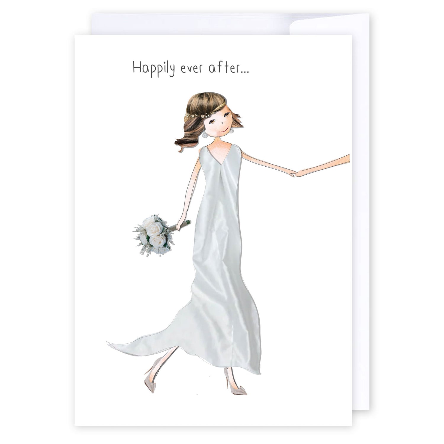 Here comes the bride: NZ Made Greeting Card, Lisa&