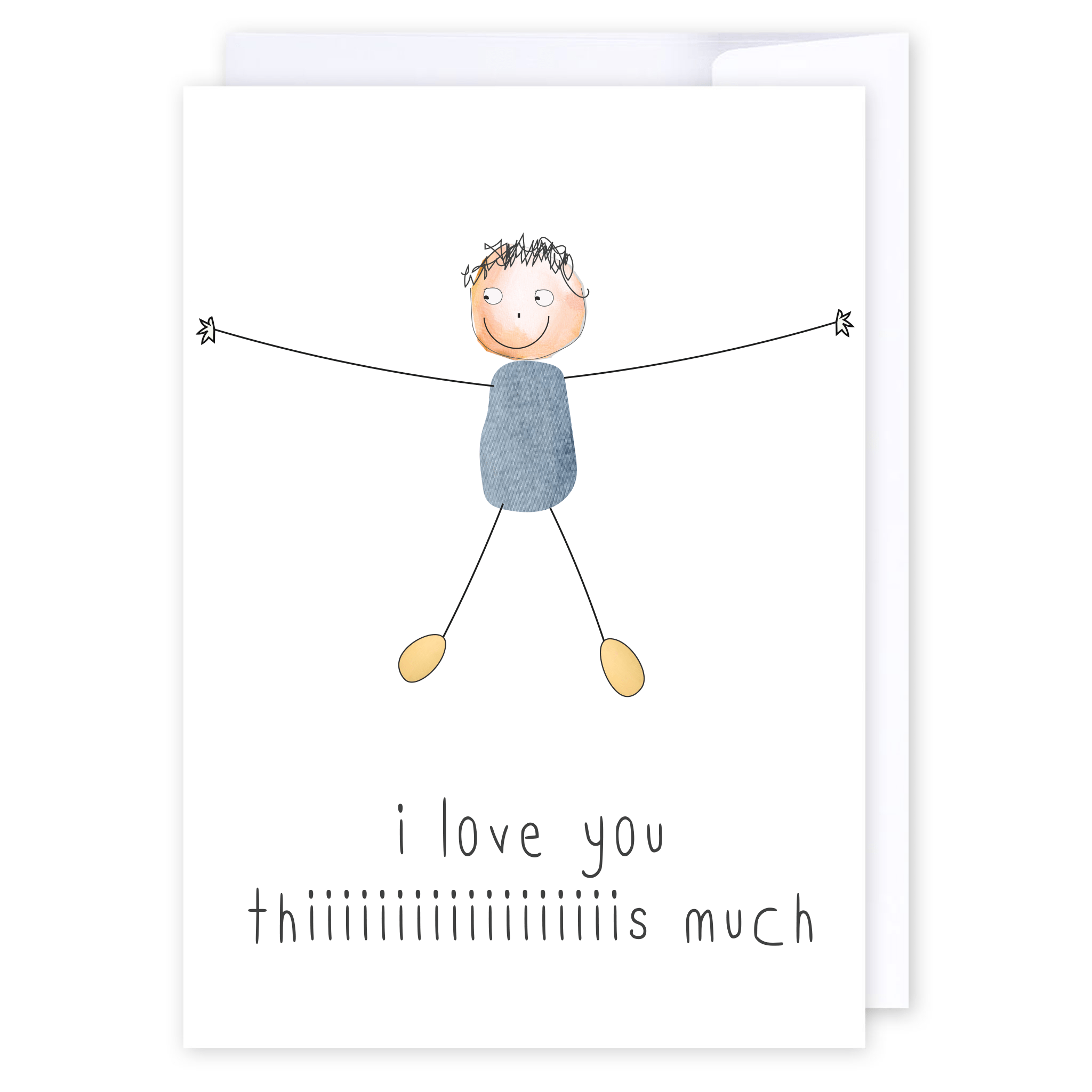 I love you this much: NZ Made Greeting Card, Best sellers, Love, by Icandy Design Ltd