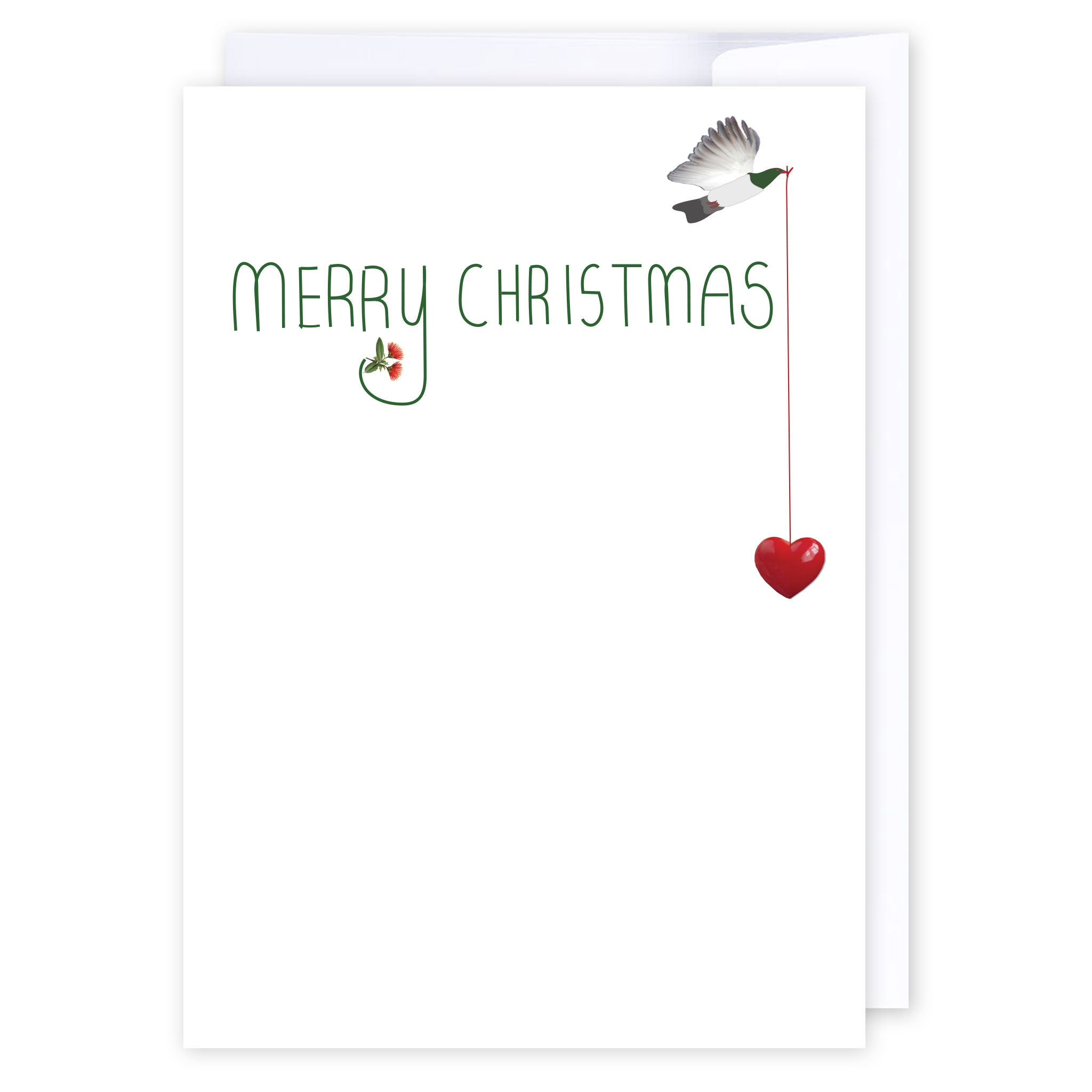 Kererū Christmas: NZ Made Greeting Card, Christmas, Kiwiana, by Icandy Design Ltd