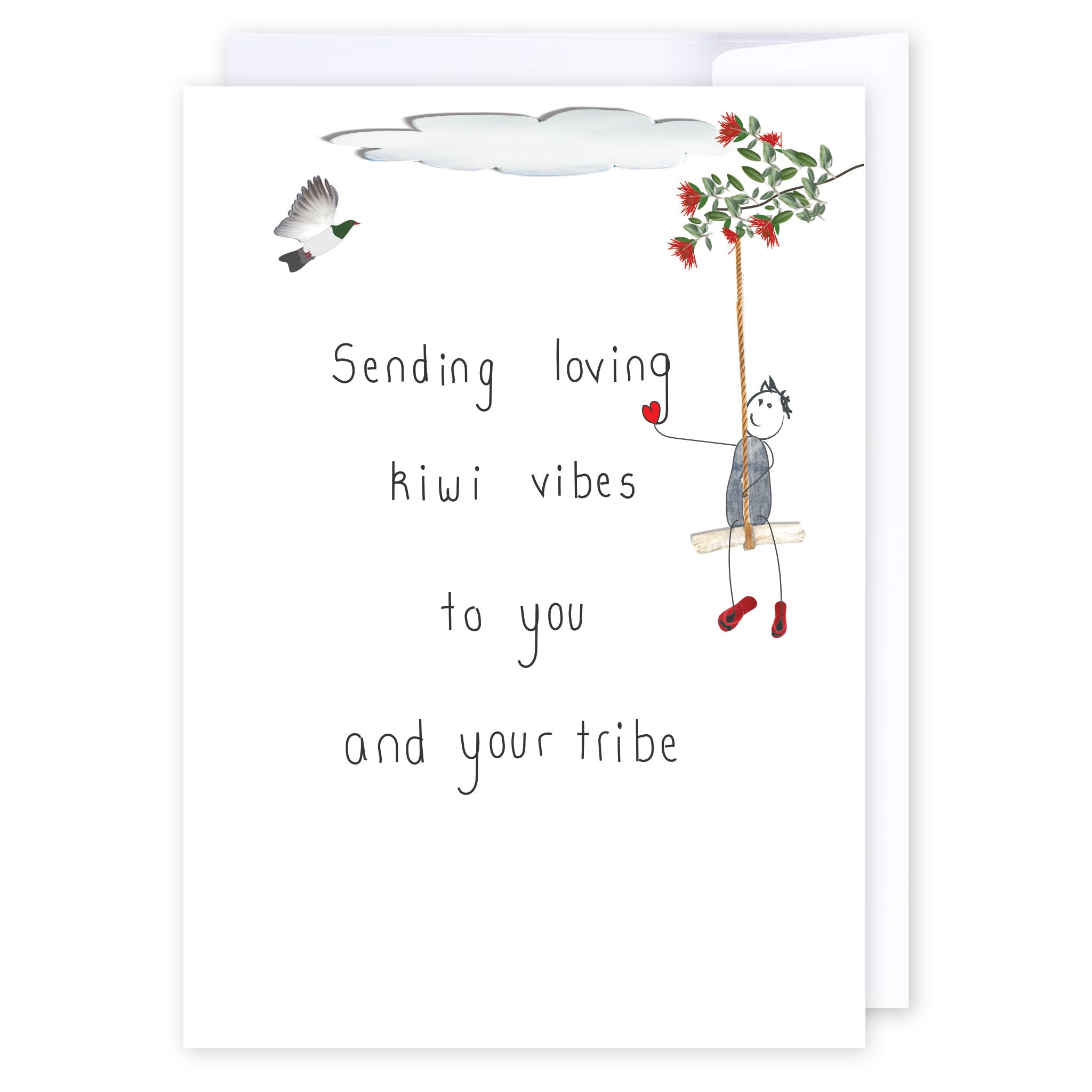 Kiwi Vibes: NZ Made Greeting Card, Clearance, Kiwiana, Sympathy by Icandy Design Ltd