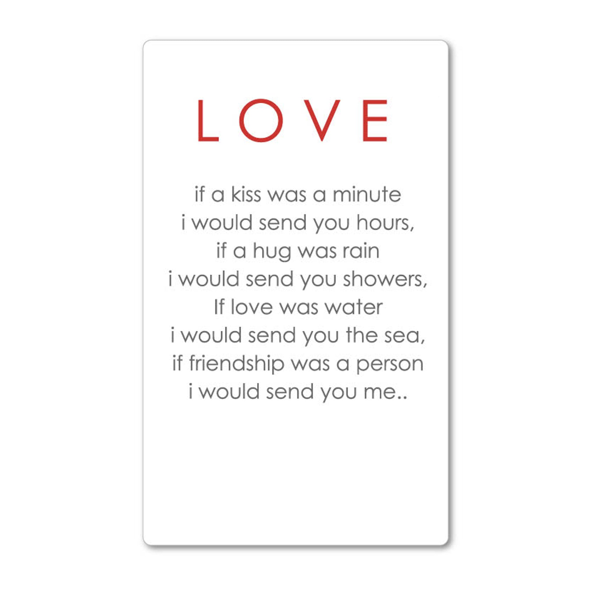 Magnet - If a kiss was a minute: NZ Made Greeting Card, , , by Icandy Design Ltd