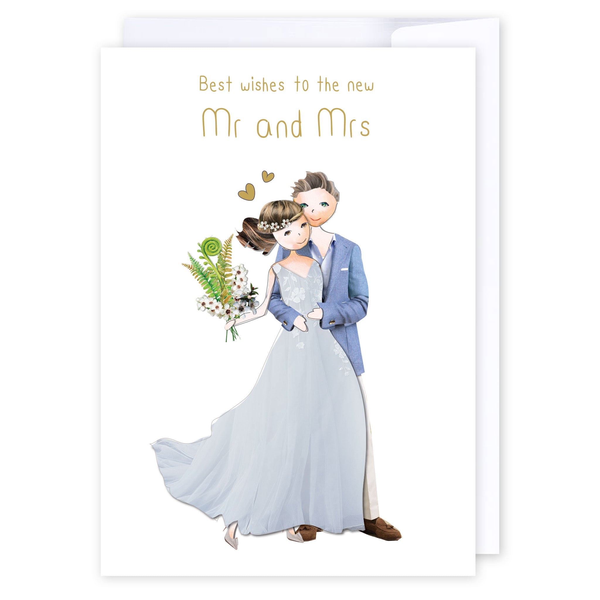 Mr and Mrs: NZ Made Greeting Card, New, Wedding, by Icandy Design Ltd