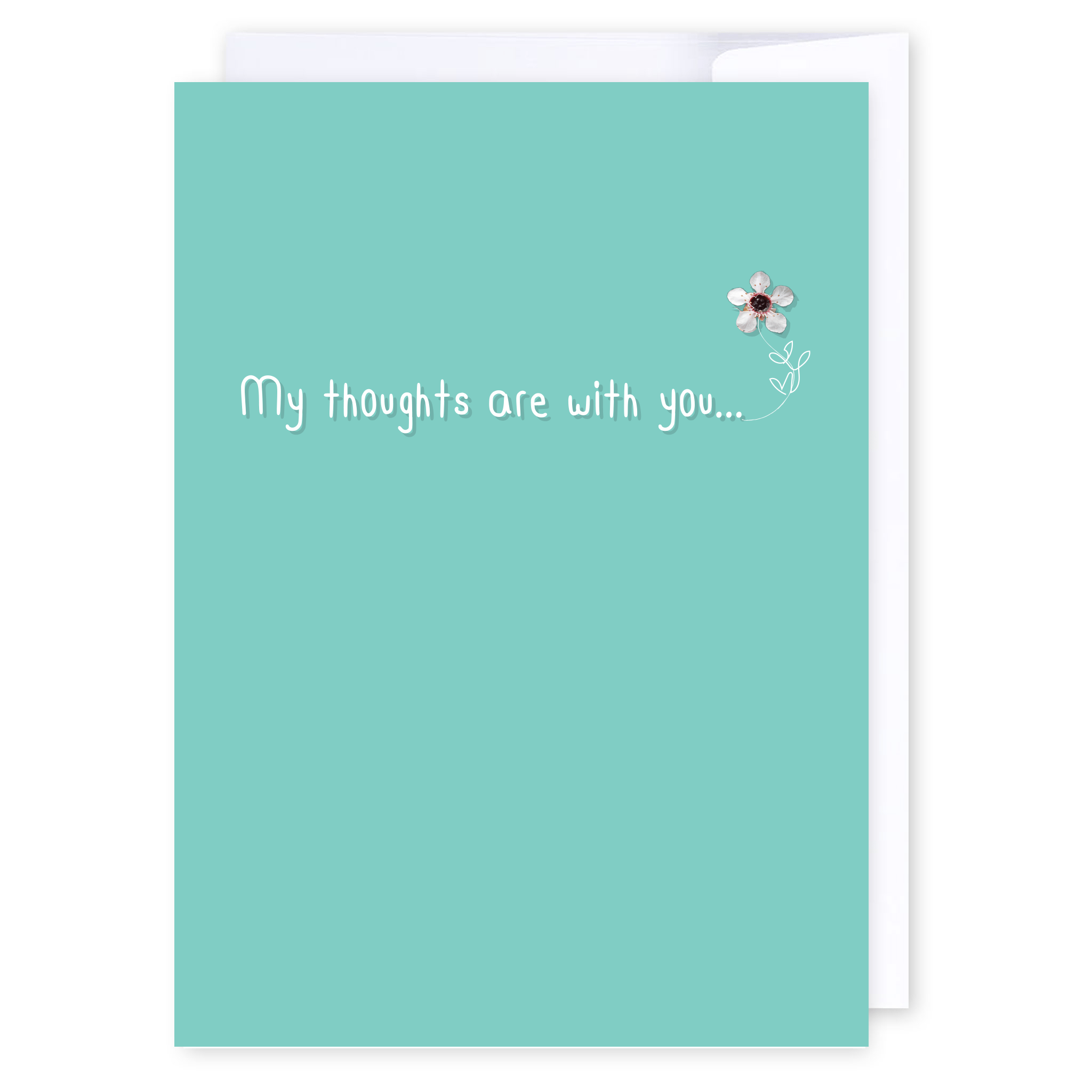 My thoughts are with you: NZ Made Greeting Card, Lisa&