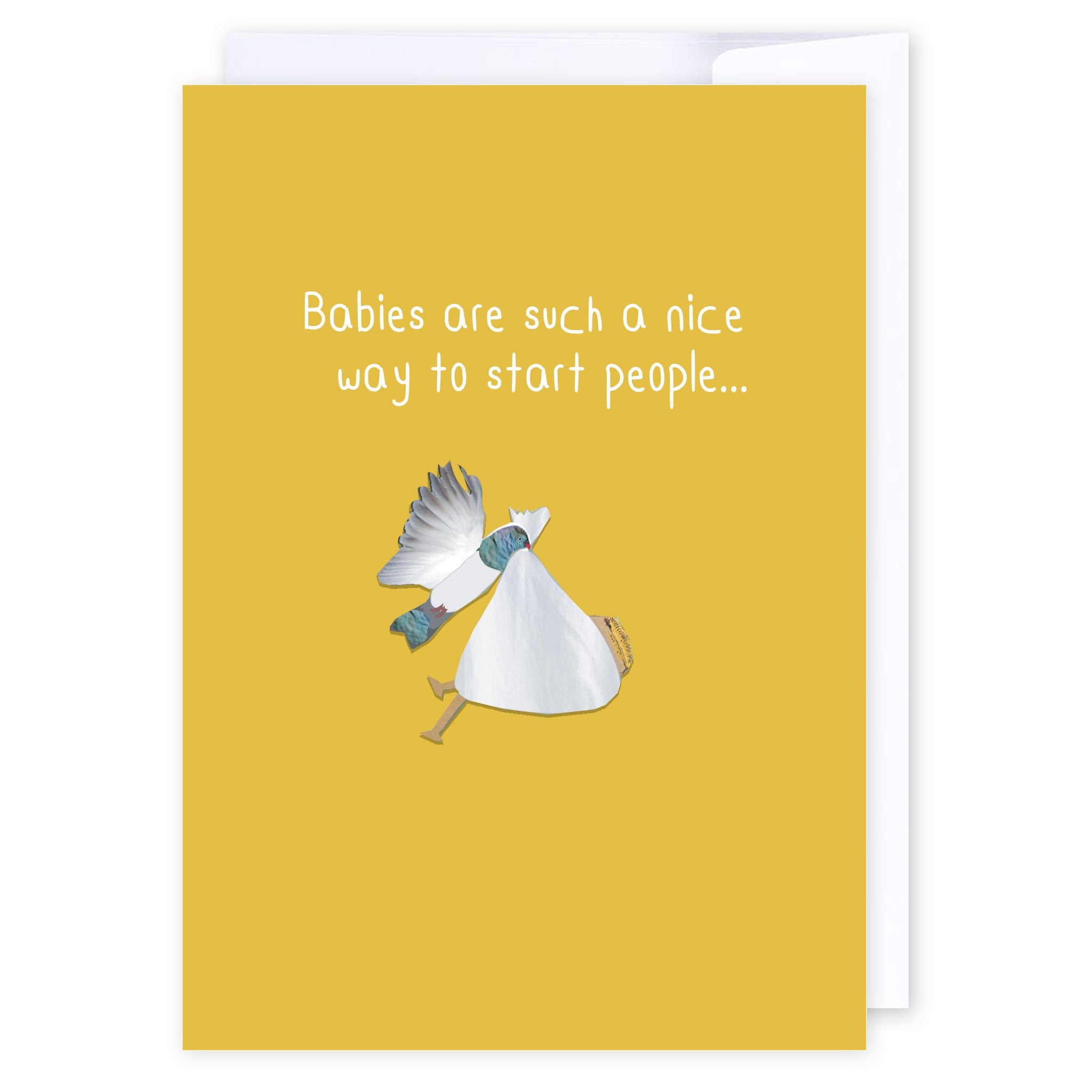 Nice way to start people: NZ Made Greeting Card, Baby, Jandal & Ink, Kiwiana by iCandy Publishing