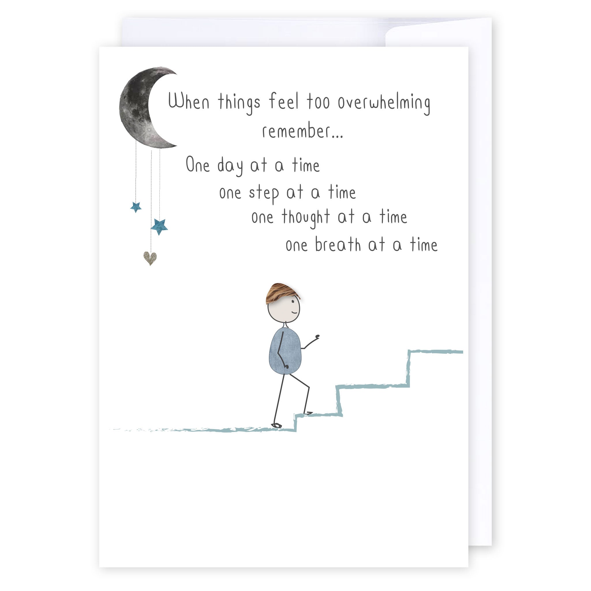 One Step At A Time: NZ Made Greeting Card, Best sellers, Encouragement, by Icandy Design Ltd