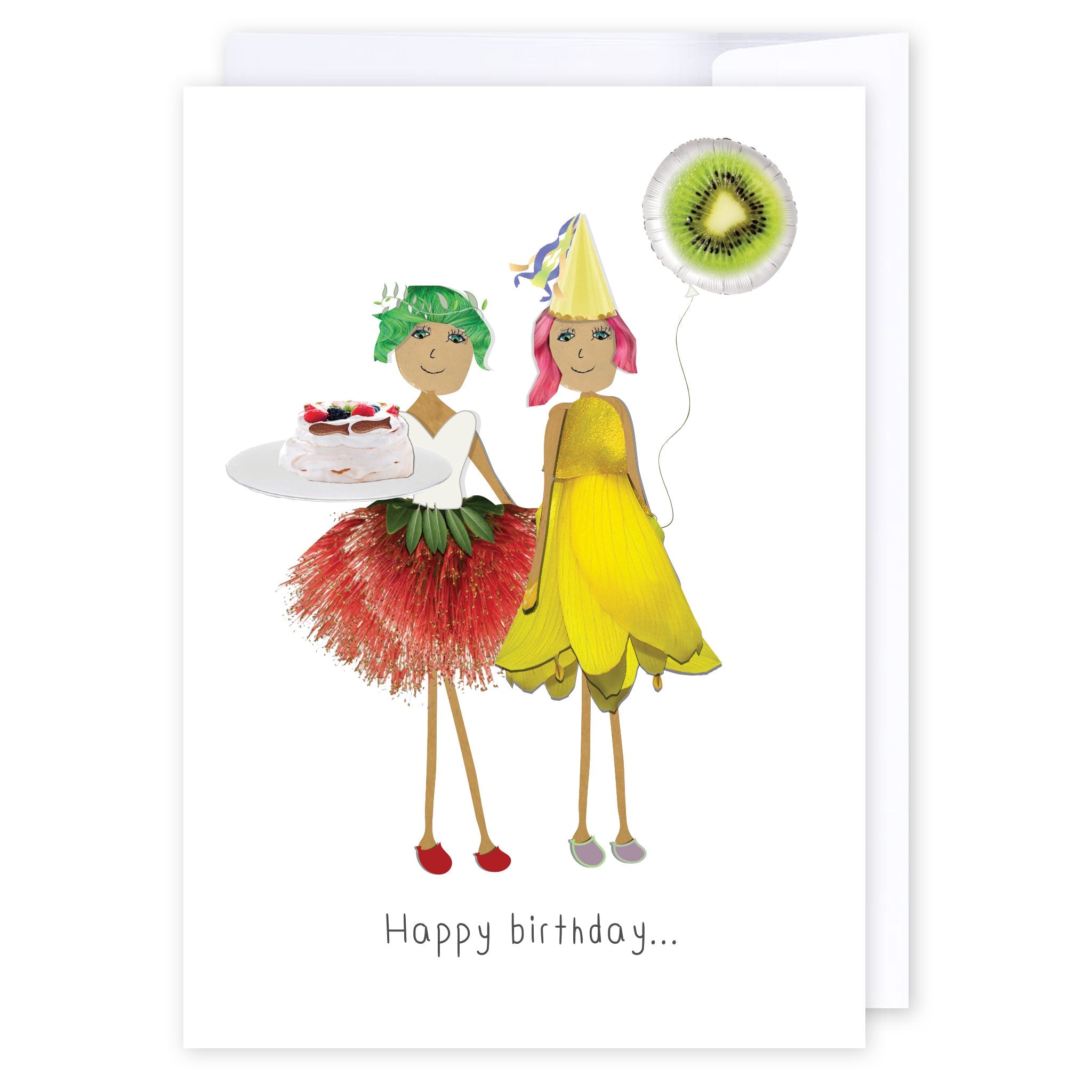 Pohutukawa & kowhai: NZ Made Greeting Card, Best sellers, Birthday, For Her by Icandy Design Ltd