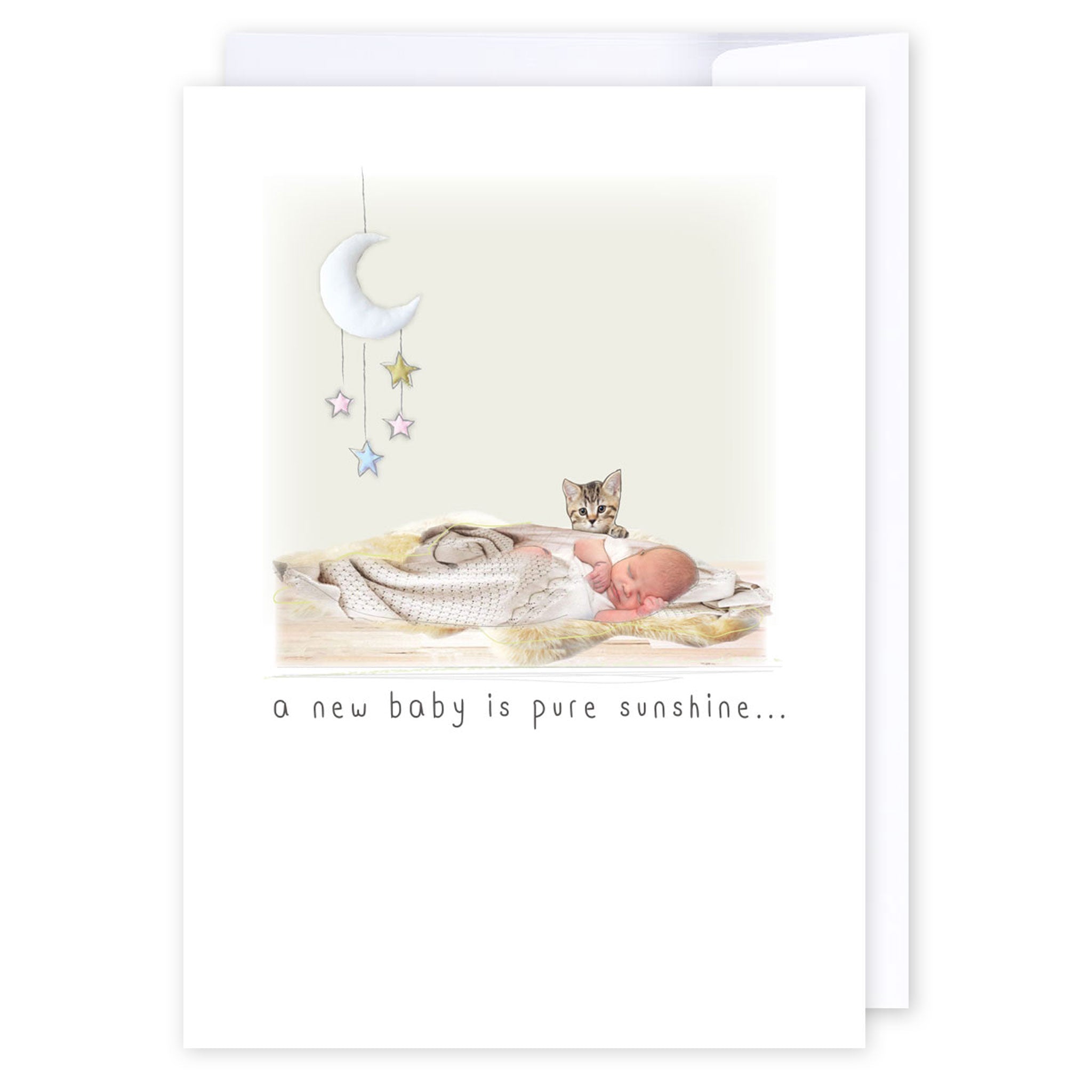 Pure Sunshine: NZ Made Greeting Card, Baby, Clearance, by Icandy Design Ltd