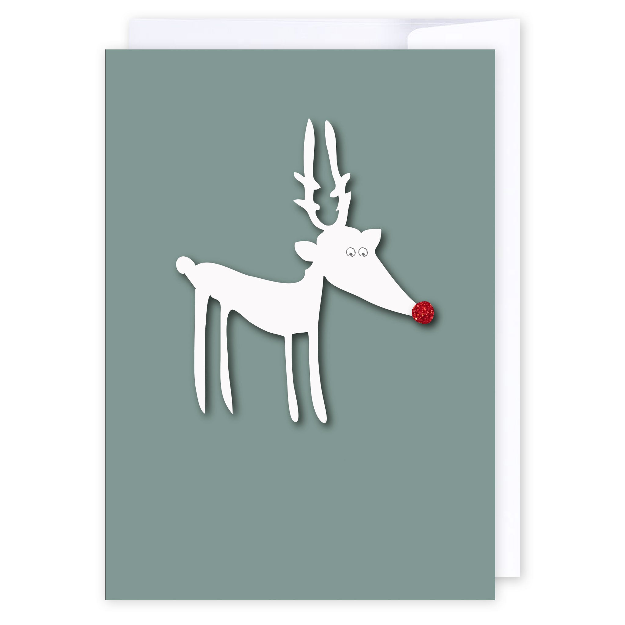 Rudolph: NZ Made Greeting Card, Christmas, , by Icandy Design Ltd