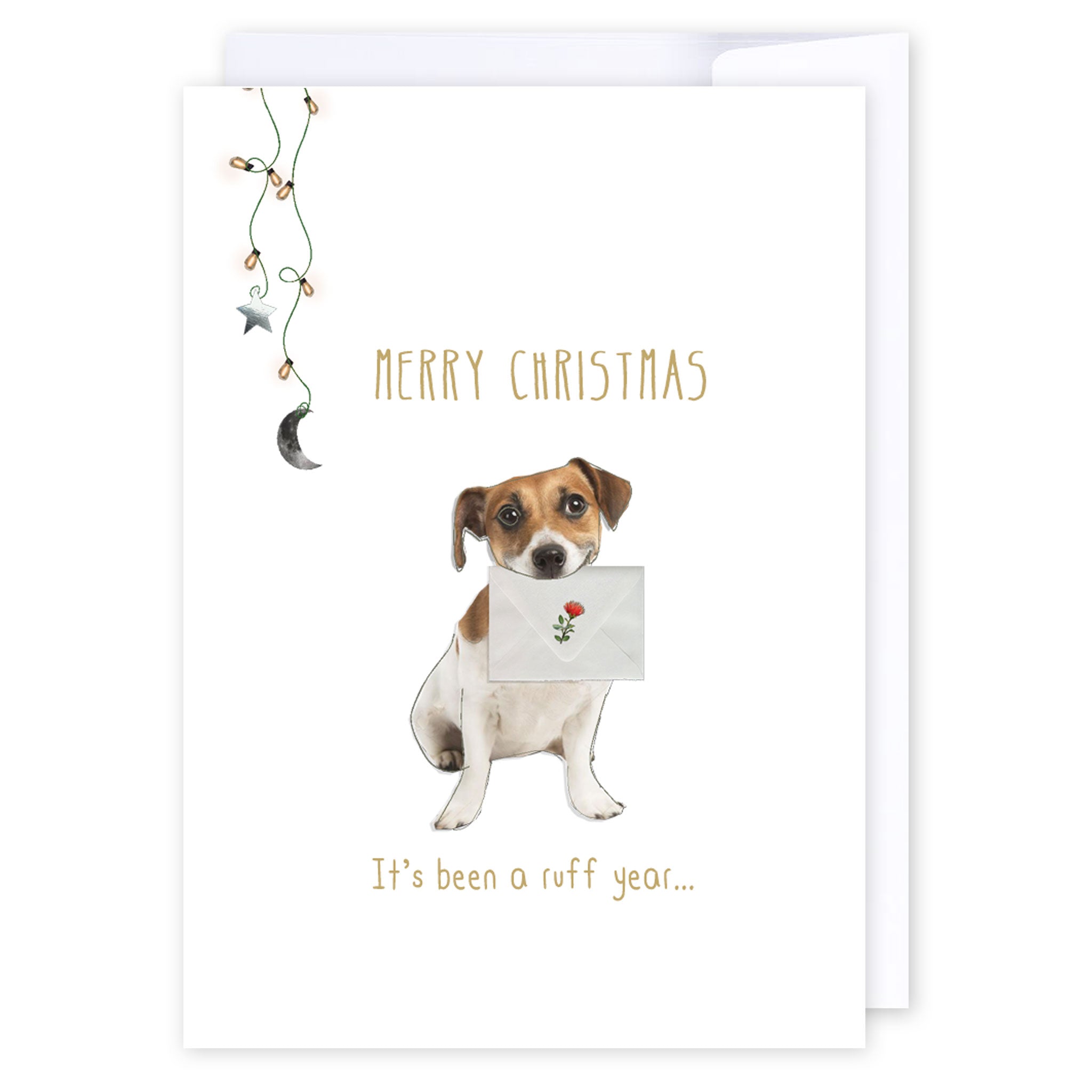 Ruff year: NZ Made Greeting Card, Christmas, Clearance, Pets by Icandy Design Ltd