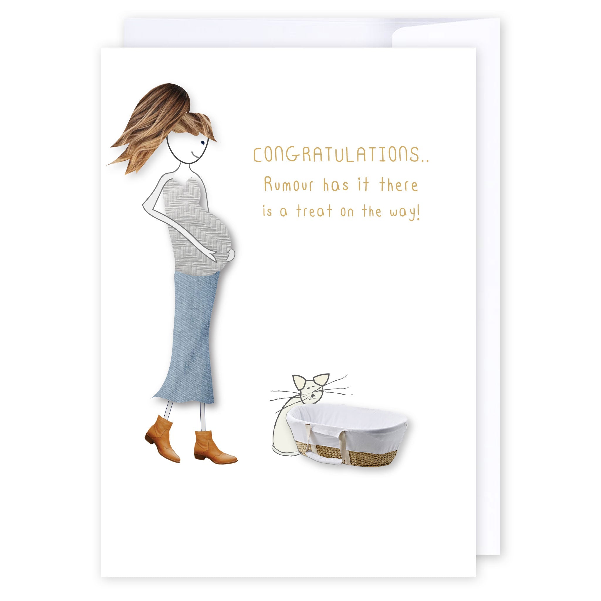 Rumor has it: NZ Made Greeting Card, Baby, Clearance, by Icandy Design Ltd