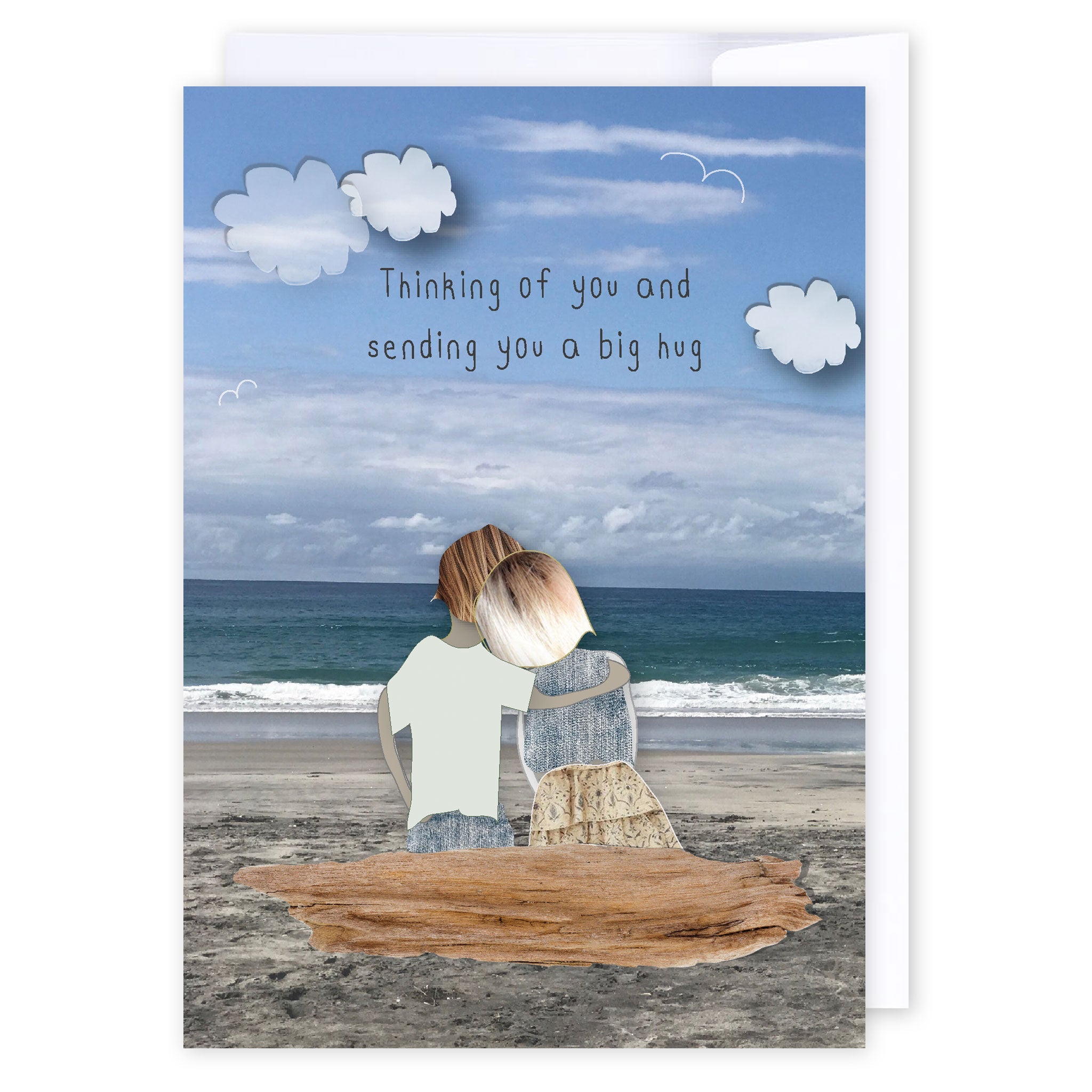 Sending a big hug: NZ Made Greeting Card, Clearance, Thinking of you, by Icandy Design Ltd