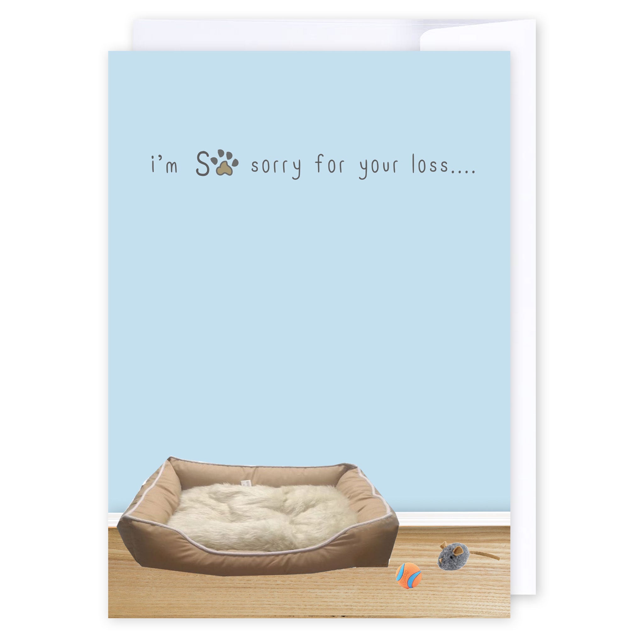 Sorry for your loss: NZ Made Greeting Card, Cats & Dogs, Sympathy, by Icandy Design Ltd