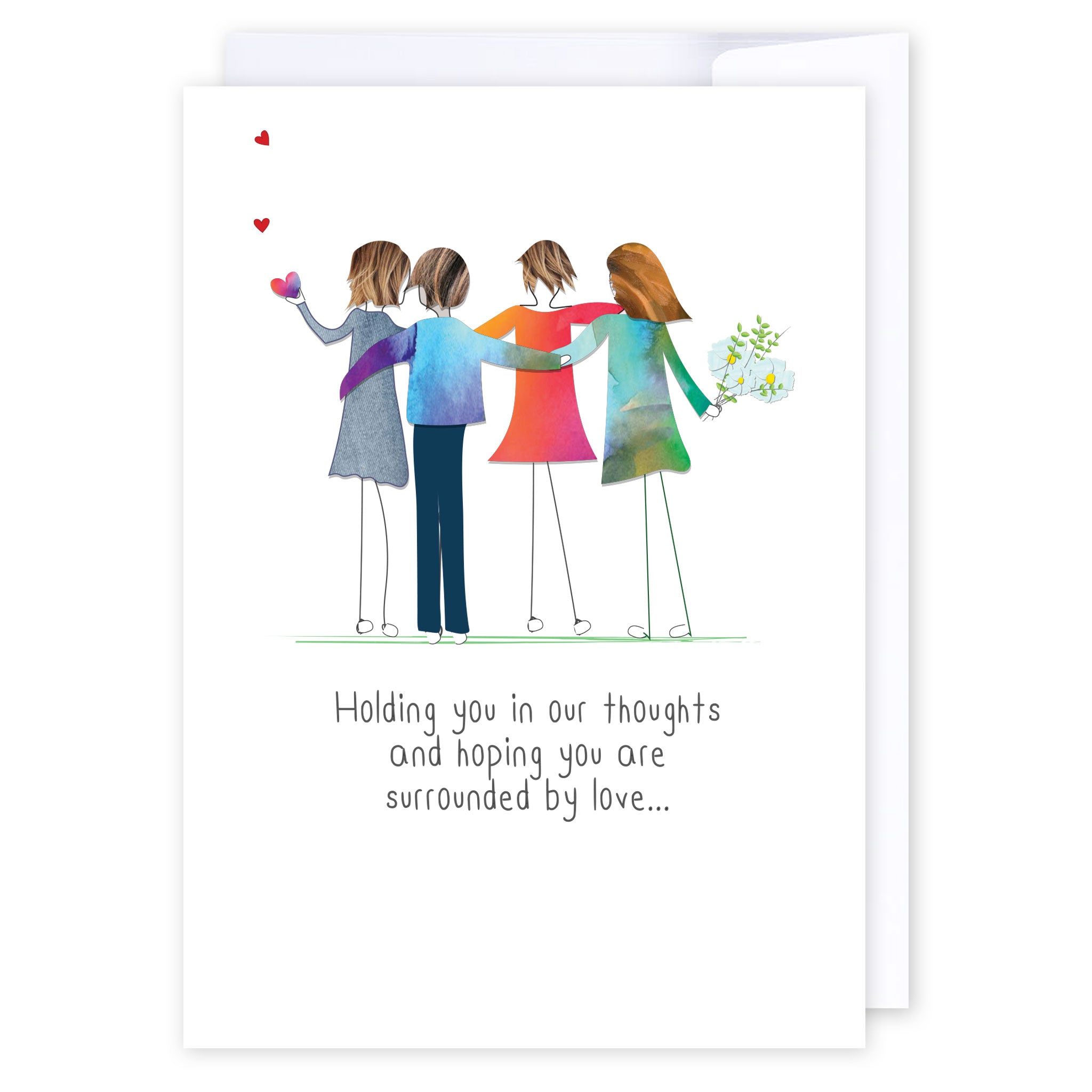 Surrounded by love: NZ Made Greeting Card, Sympathy, Thinking of you, by Icandy Design Ltd