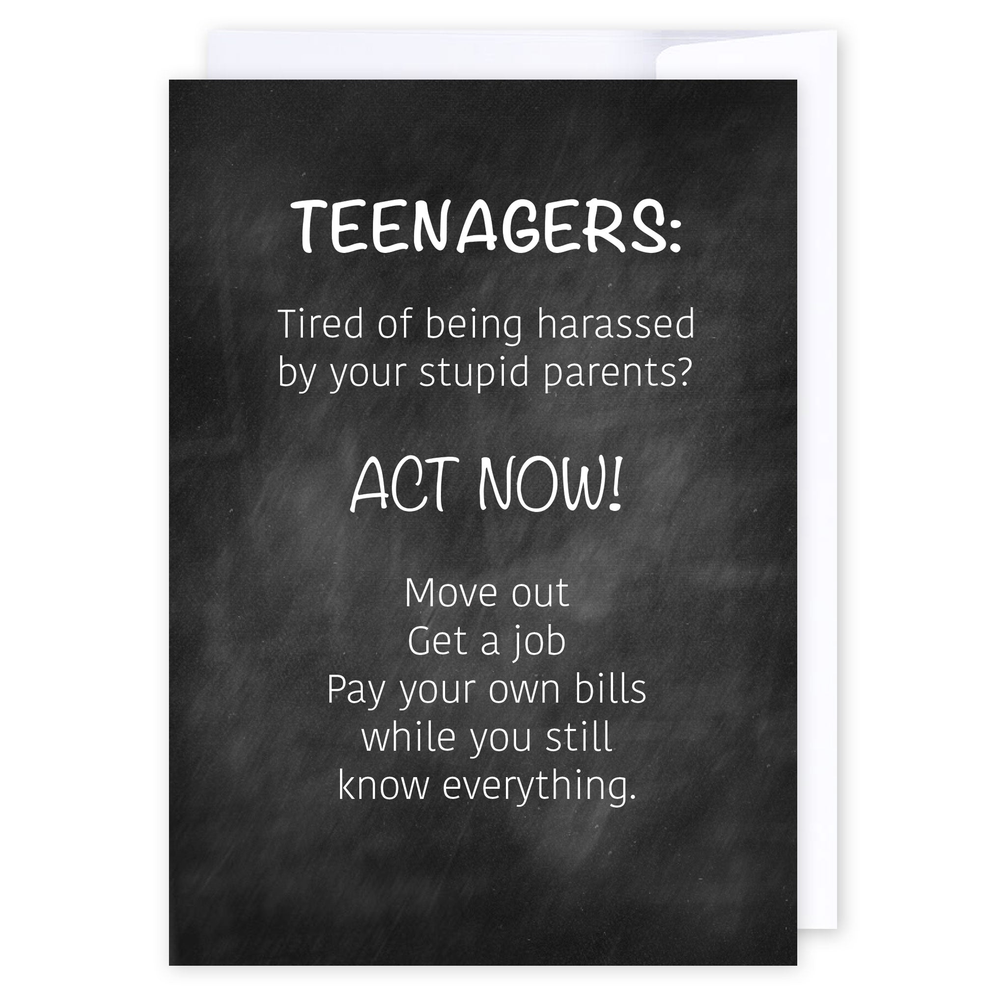 Teenagers: NZ Made Greeting Card, Clearance, Fun, by Icandy Design Ltd