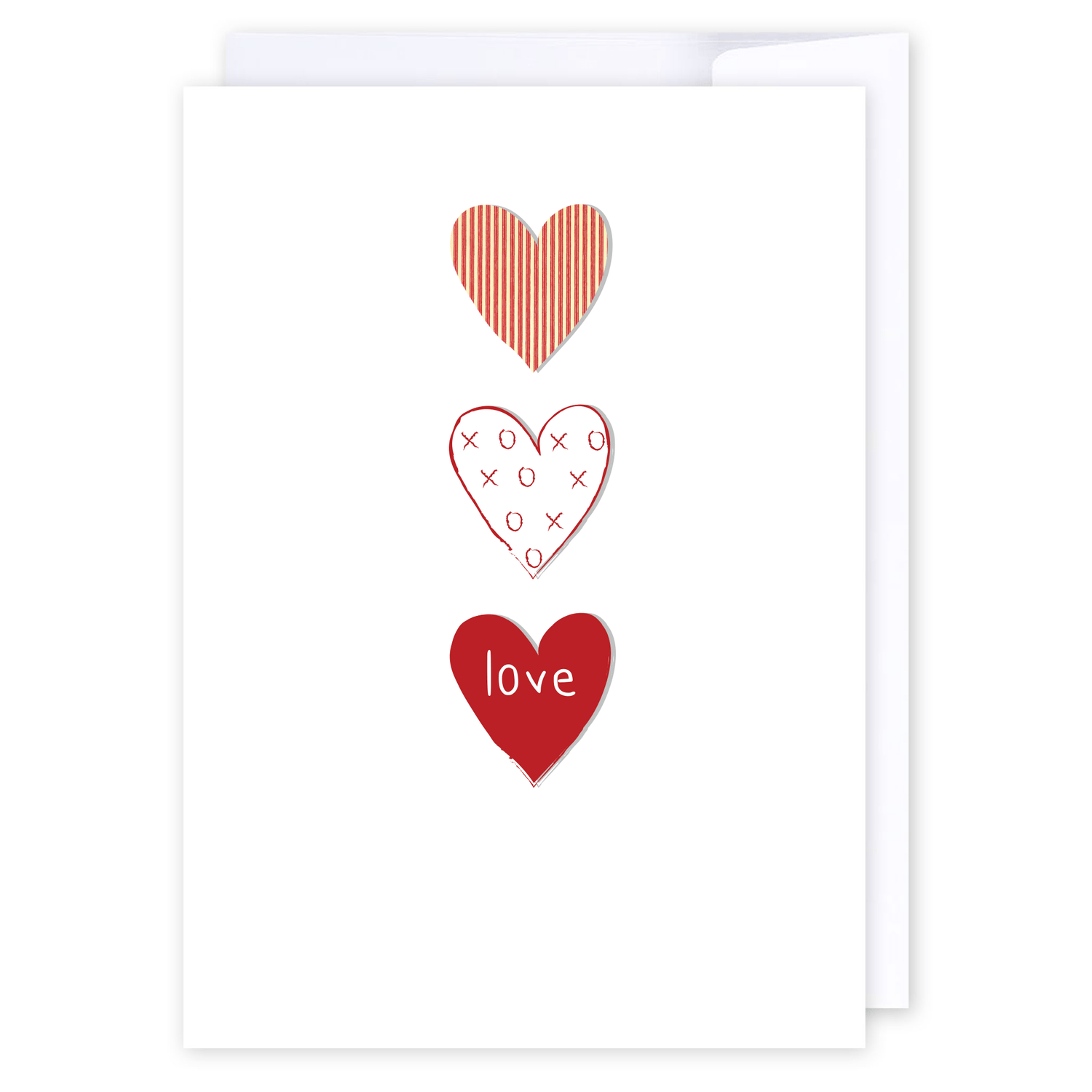 Three tier love hearts: NZ Made Greeting Card, Lisa&