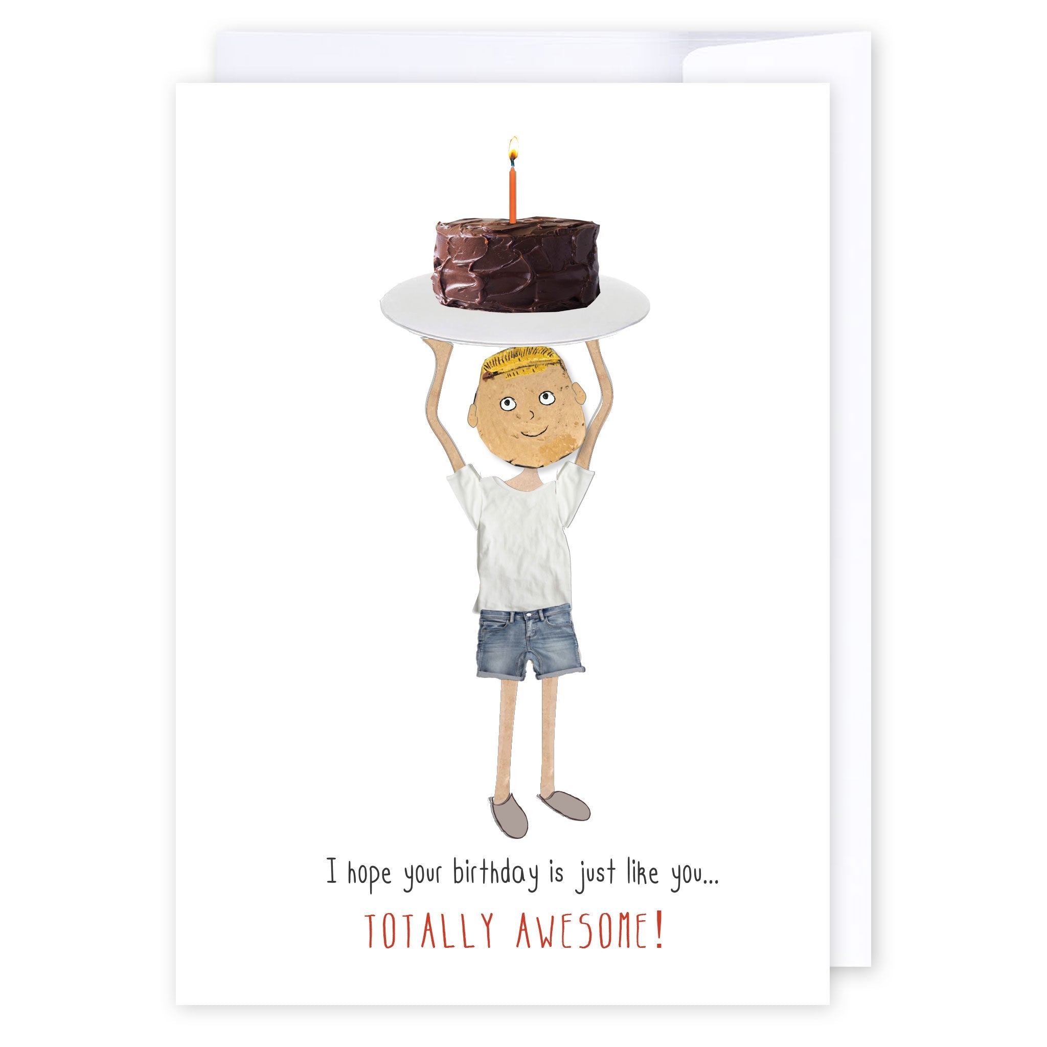 Totally awesome birthday: NZ Made Greeting Card, Best sellers, Birthday, For Him by Icandy Design Ltd