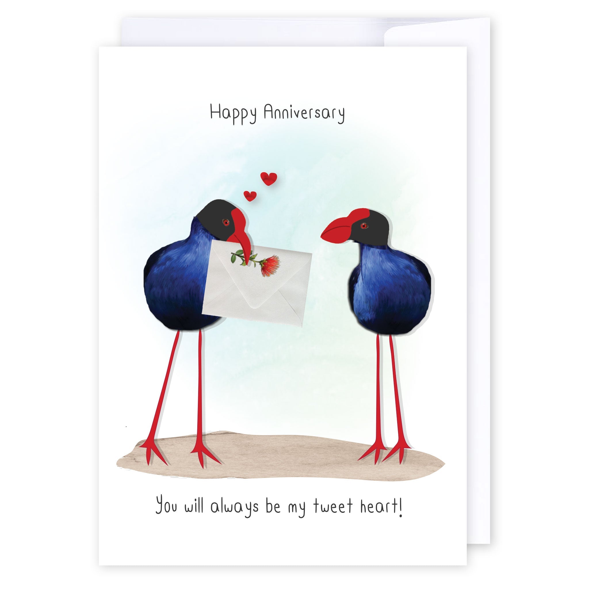 Tweet Heart: NZ Made Greeting Card, Anniversary, Kiwiana, New by iCandy Publishing