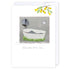 Welcome little one Fantail & Kowhai: NZ Made Greeting Card, Baby, Jandal & Ink, Kiwiana by iCandy Publishing