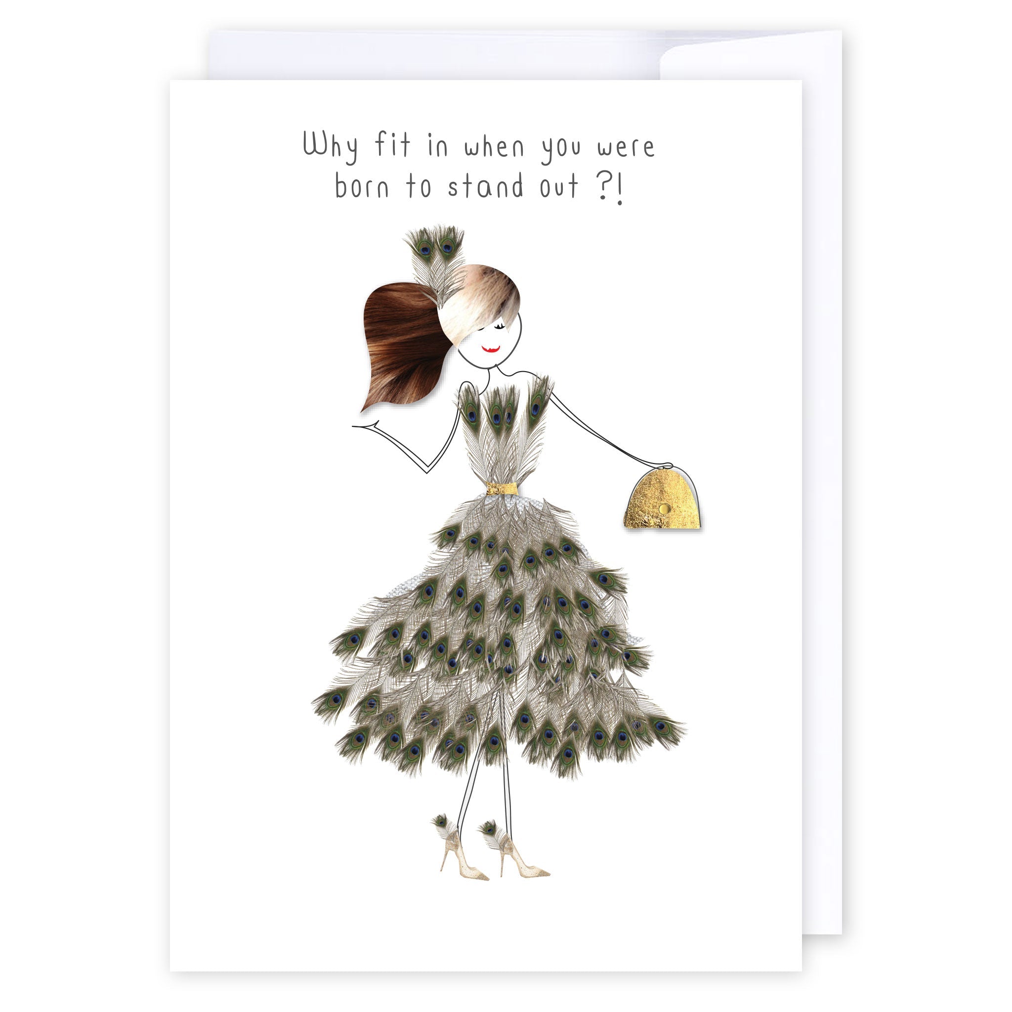 Why fit in: NZ Made Greeting Card, Fun, , by Icandy Design Ltd