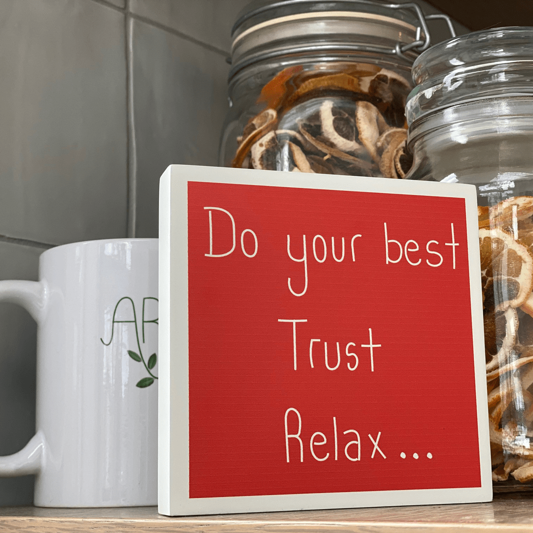 Art block - Do your best: NZ Made Greeting Card, , , by Icandy Design Ltd