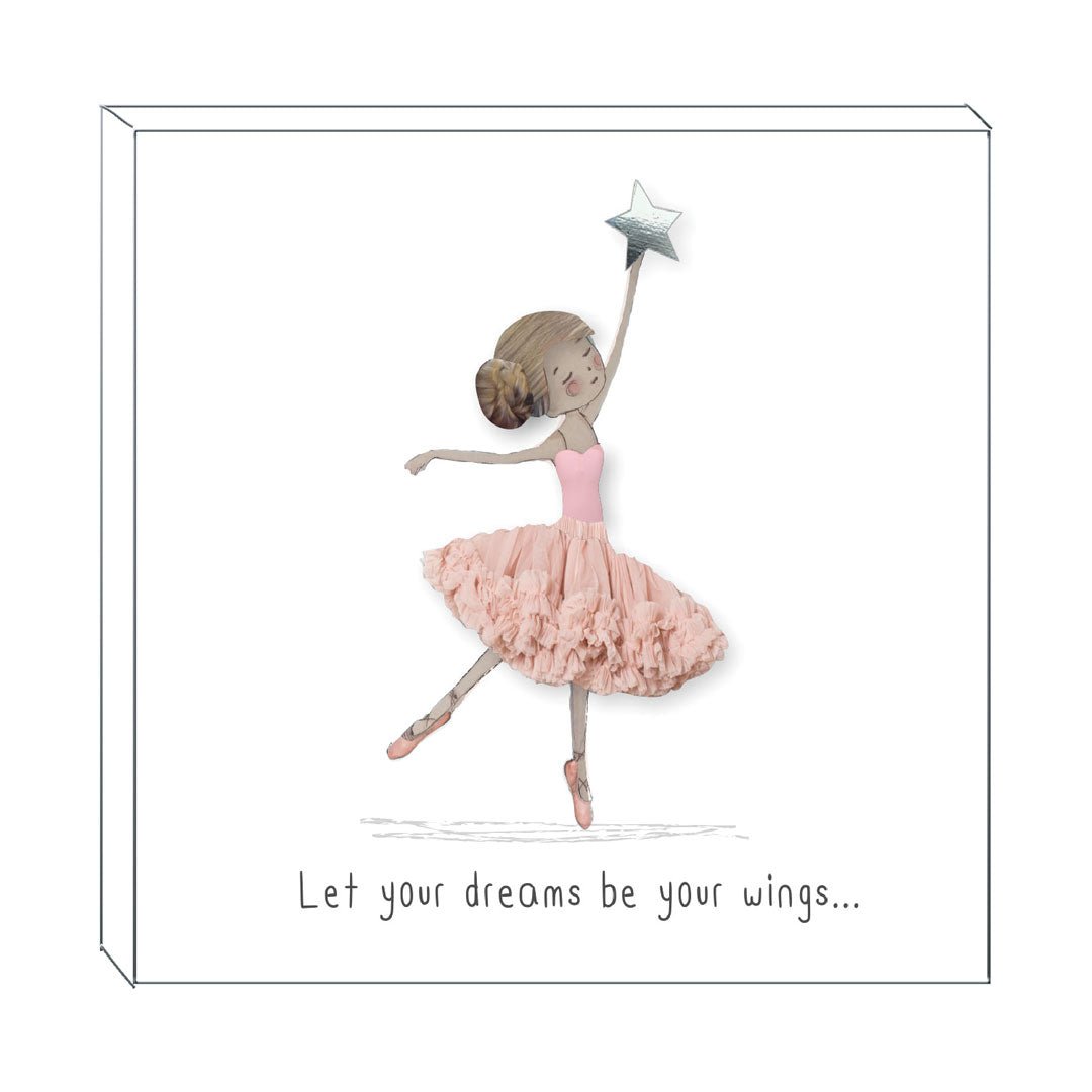 Art block - Dreams Be Your Wings: NZ Made Greeting Card, , , by Icandy Design Ltd