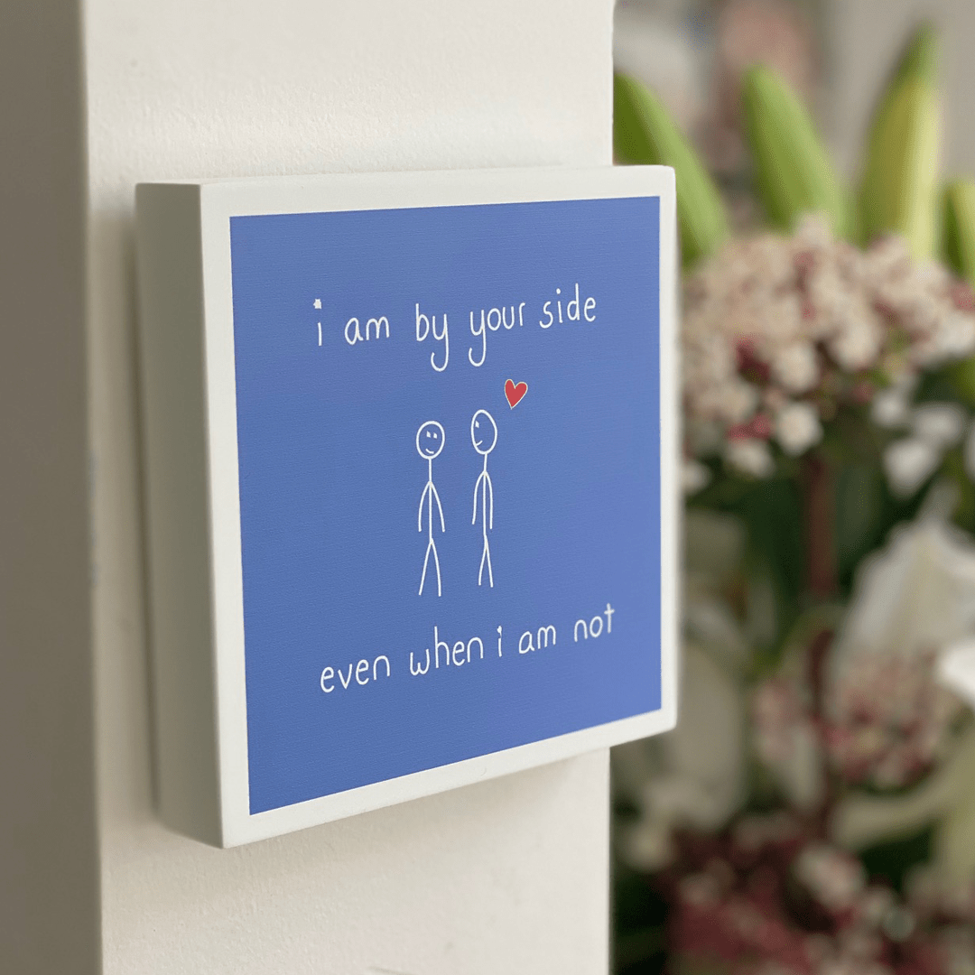 Art block - I am by your side: NZ Made Greeting Card, , , by Icandy Design Ltd