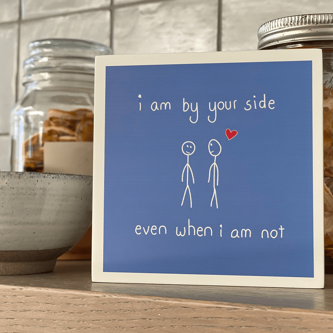 Art block - I am by your side: NZ Made Greeting Card, , , by Icandy Design Ltd