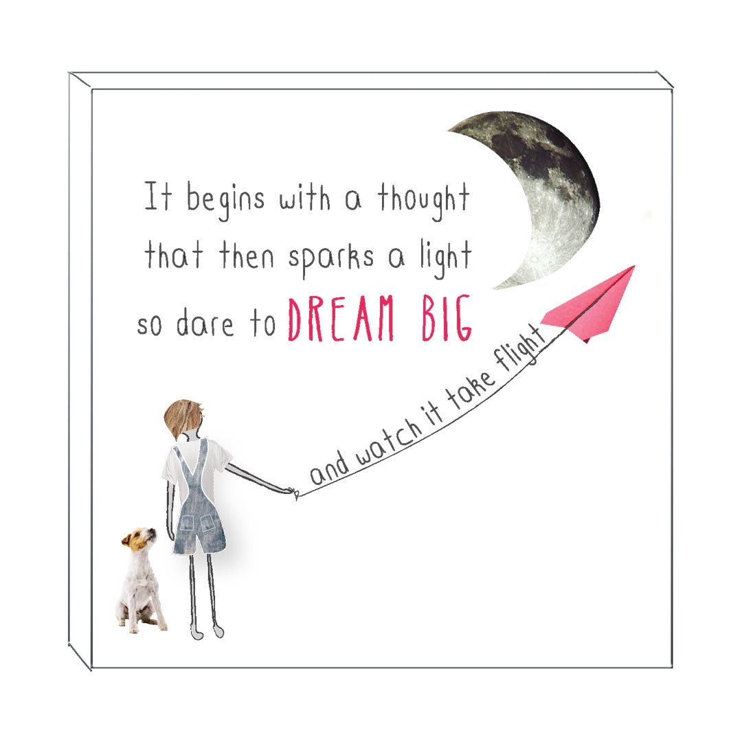 Art Block - It Starts With A Thought: NZ Made Greeting Card, , , by Icandy Design Ltd
