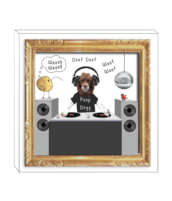 Art block - Poop Dog: NZ Made Greeting Card, , , by Icandy Design Ltd