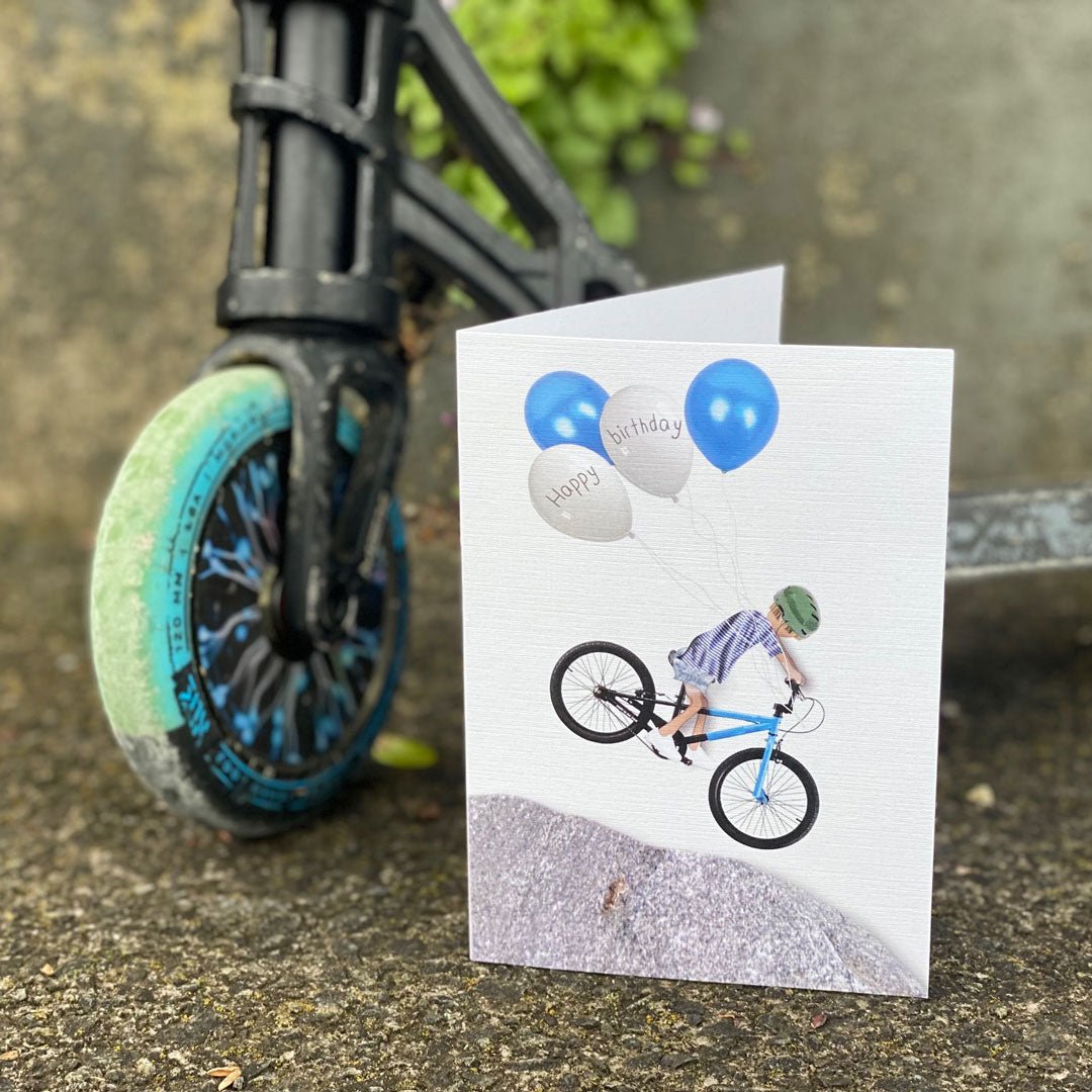 Birthday Bike: NZ Made Greeting Card, Birthday, For Kids, by Icandy Design Ltd