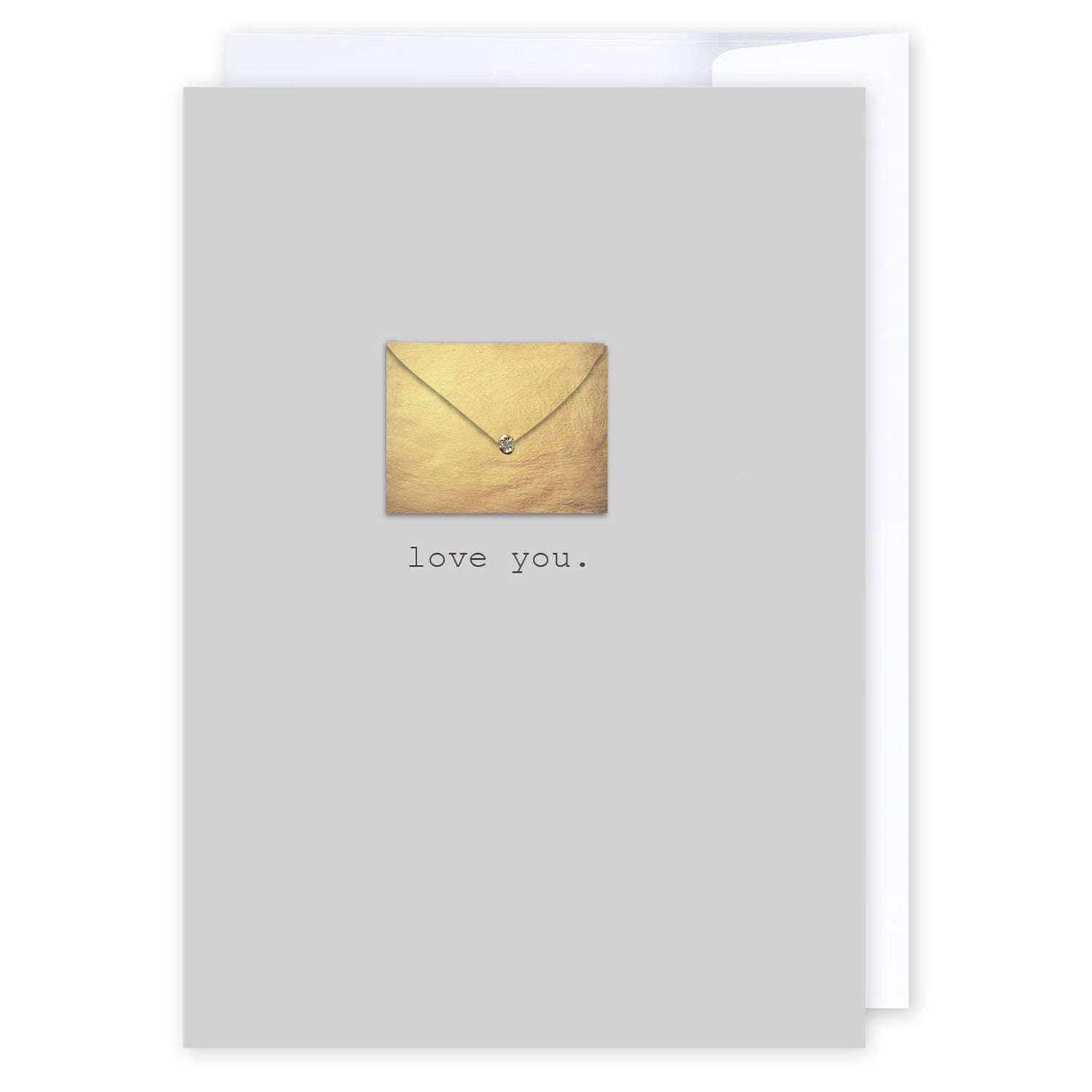 Love you - gold envelope