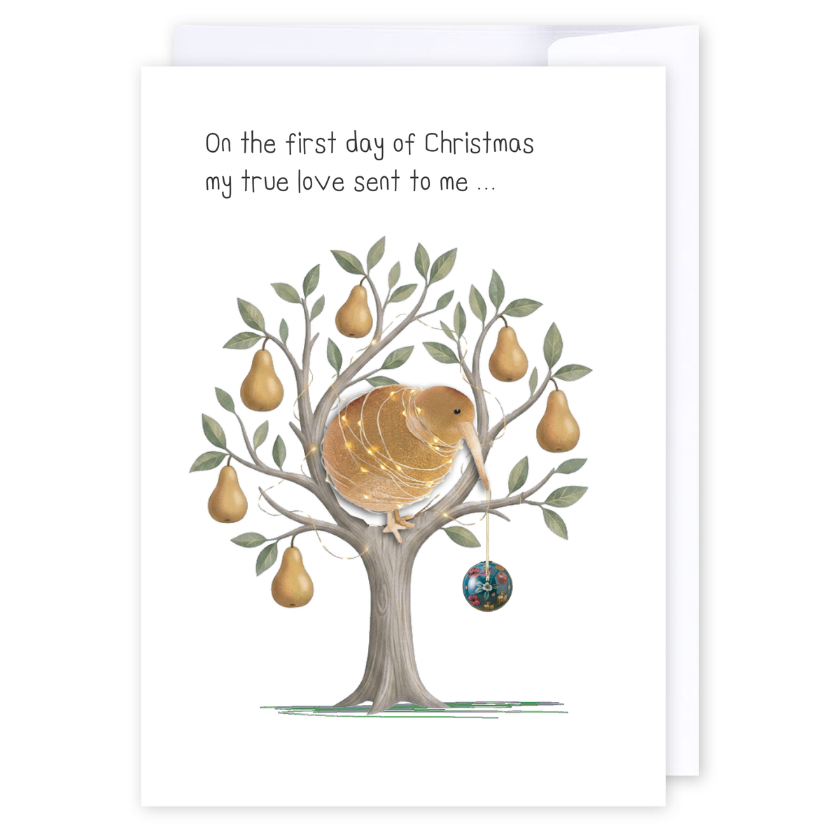 Kiwi in a pear tree