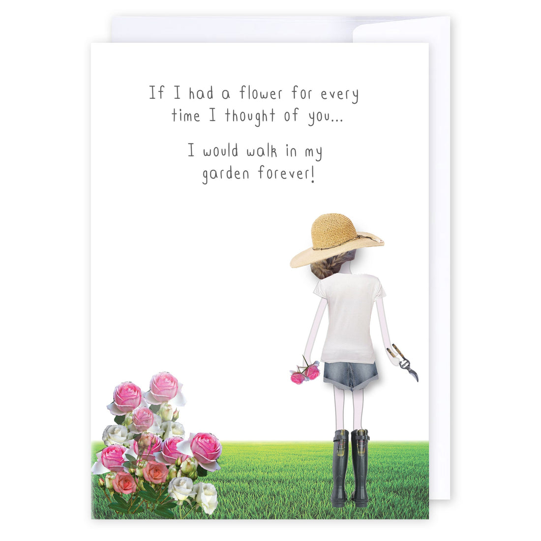 A flower for every time: NZ Made Greeting Card, Clearance, Thinking of you, by Icandy Design Ltd